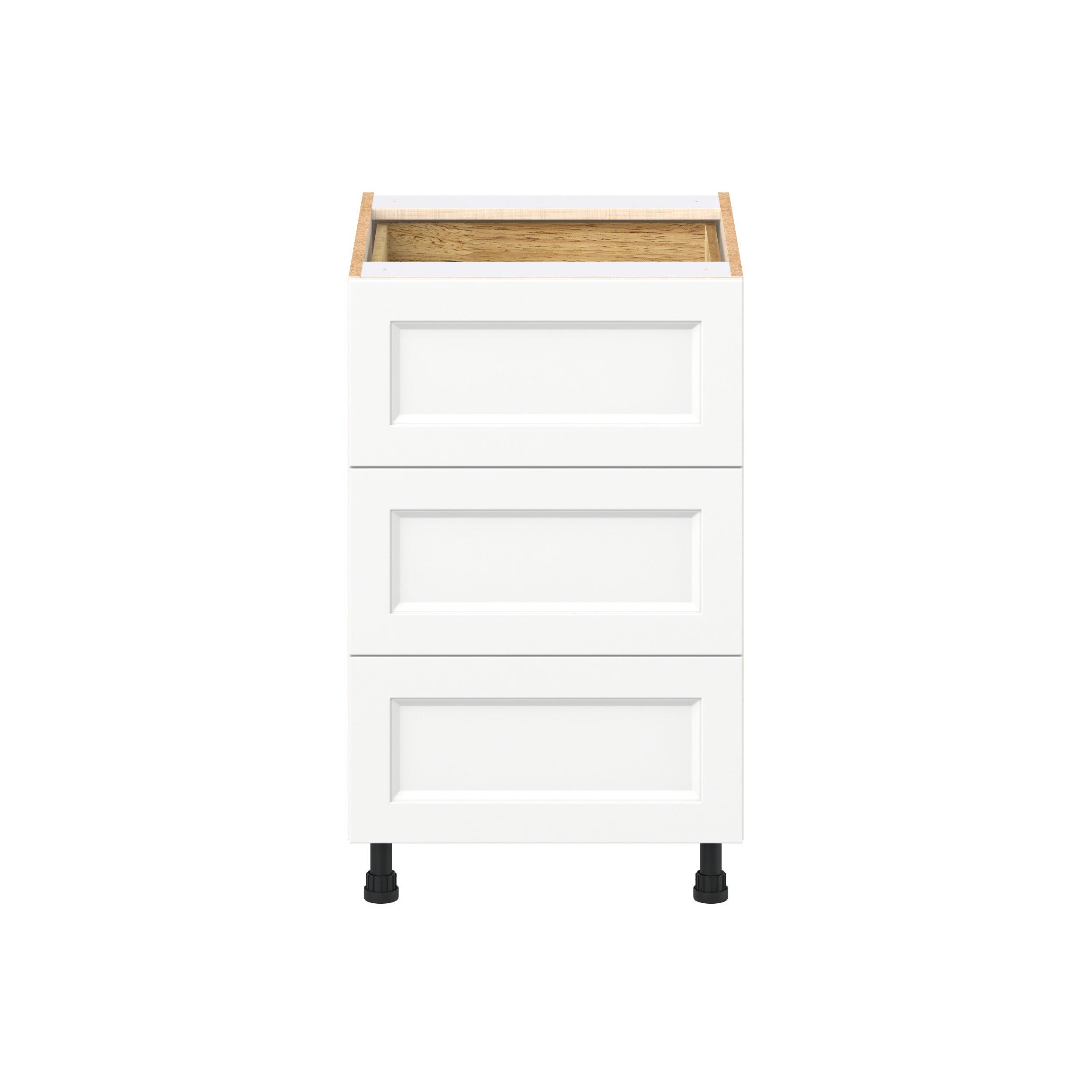 Peachtree 21 in. Painted Bright White Base Cabinet with Inner Pull-Out Drawer