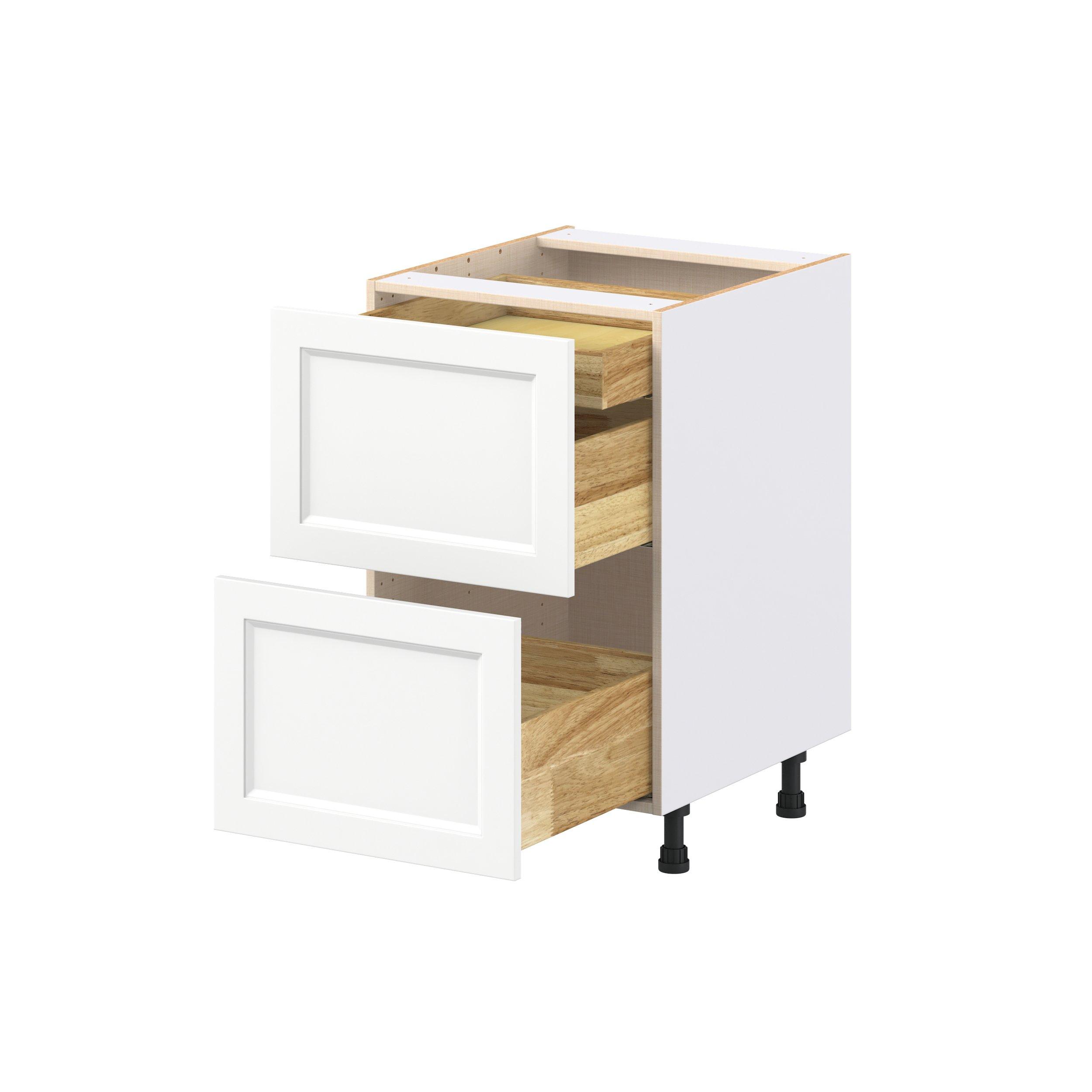 Peachtree 21 in. Painted Bright White Base Cabinet with Inner Pull-Out Drawer