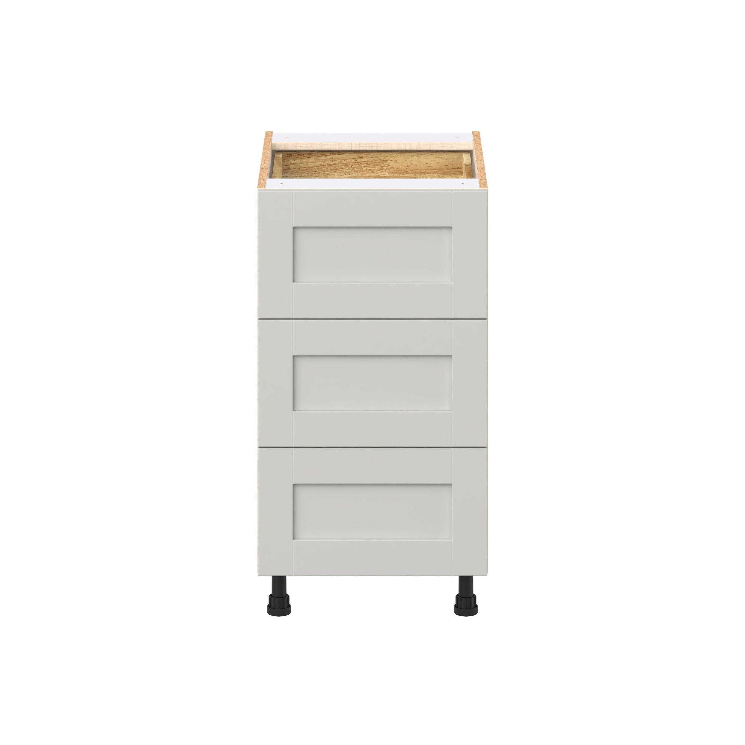 Summerhill 36 in. Light Gray Base Cabinet with Inner Pull-Out Drawer