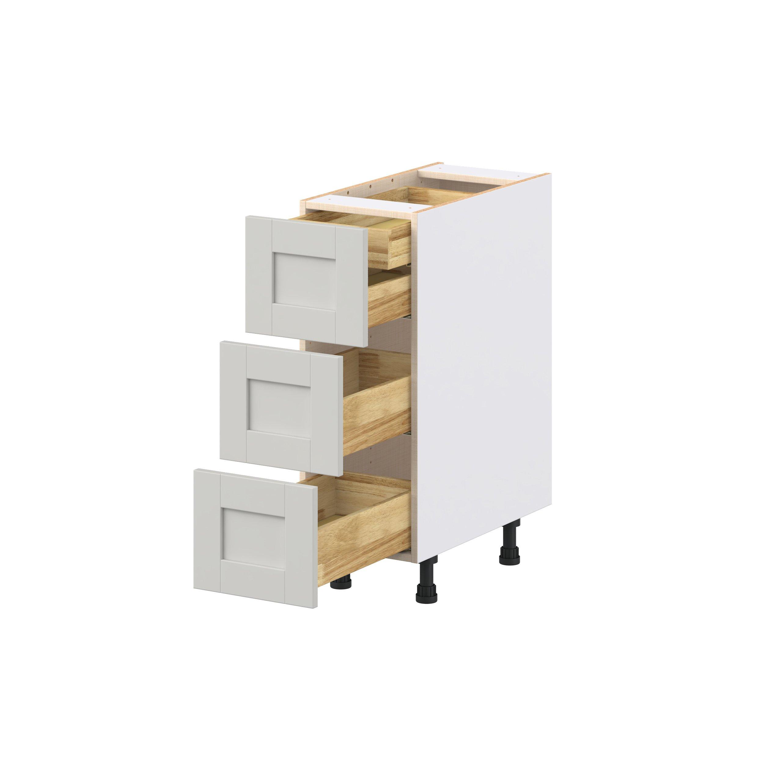 Summerhill 33 in. Light Gray Base Cabinet with Inner Pull-Out Drawer