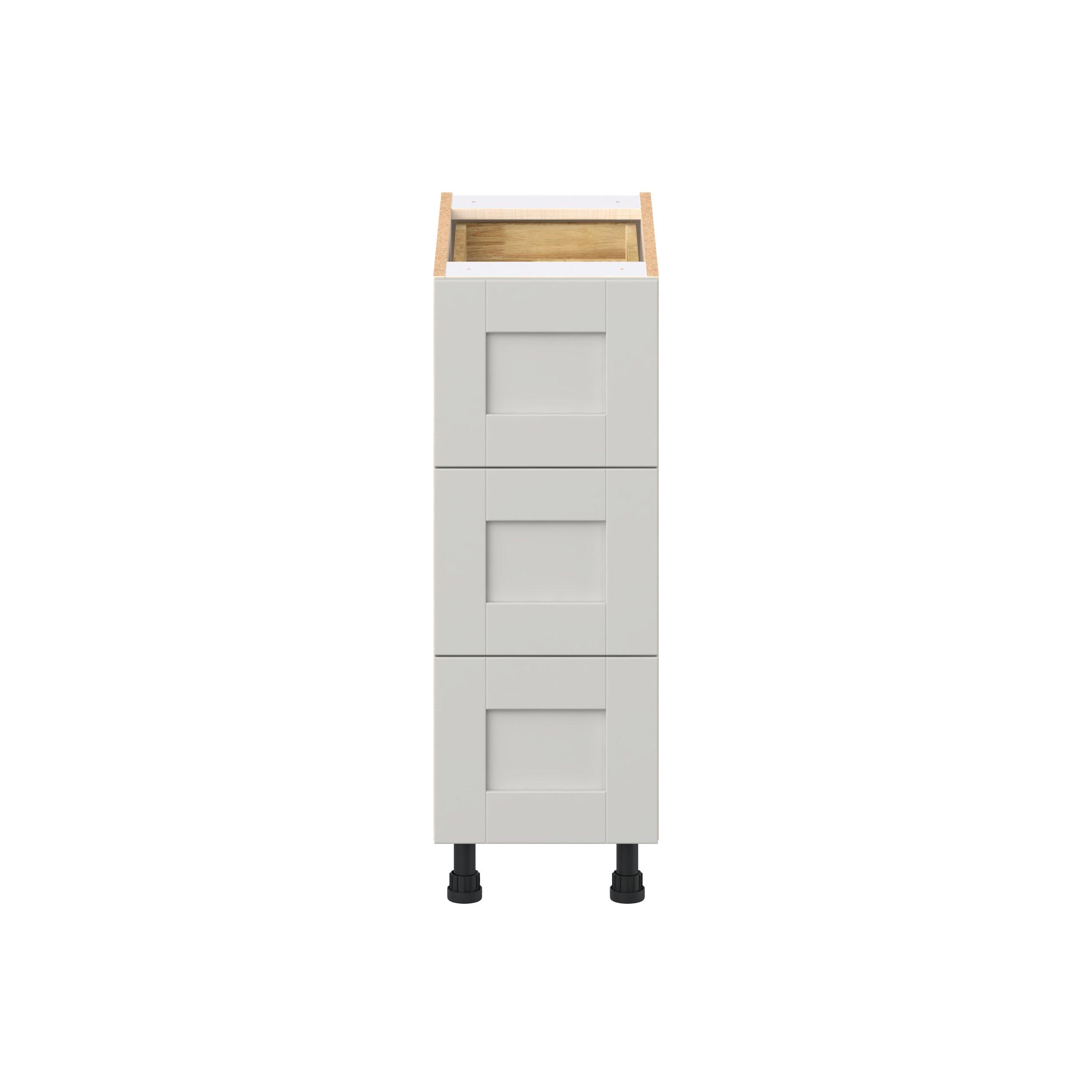 Summerhill 33 in. Light Gray Base Cabinet with Inner Pull-Out Drawer