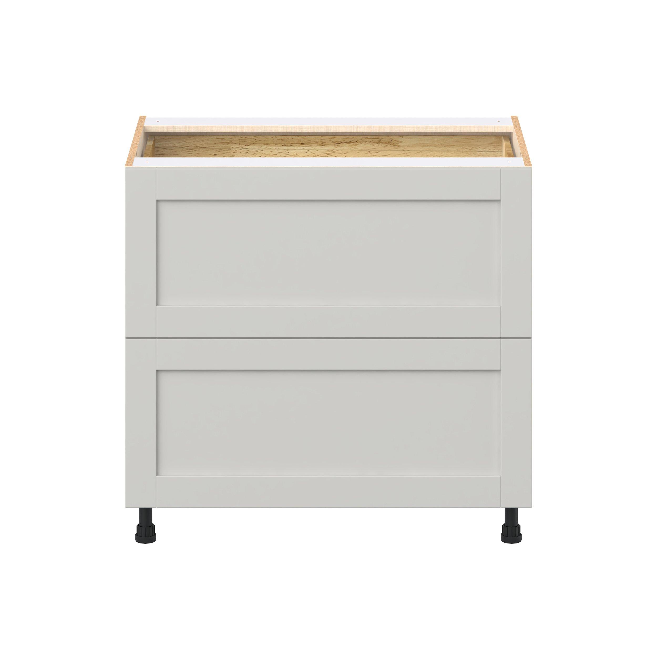 Summerhill 36 in. Light Gray Base Cabinet with Inner Pull-Out Drawer