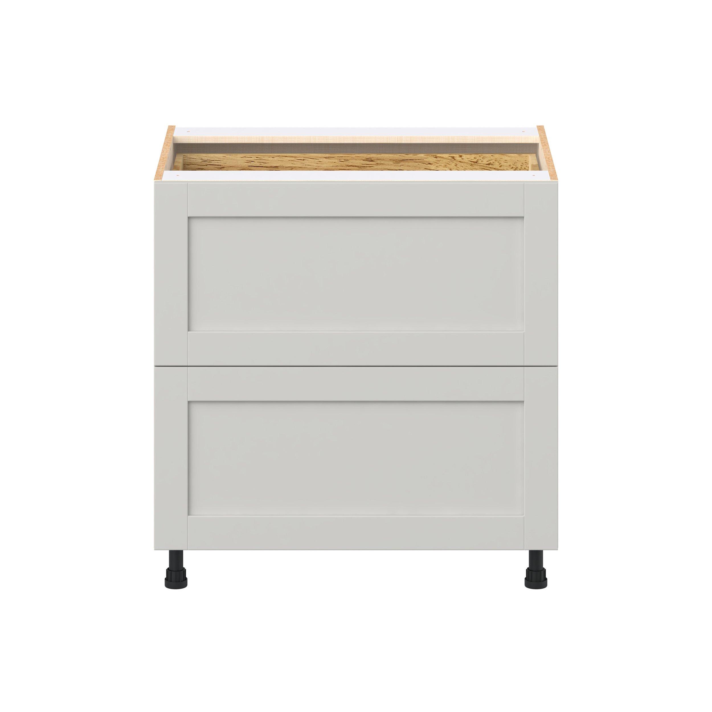 Summerhill 33 in. Light Gray Base Cabinet with Inner Pull-Out Drawer