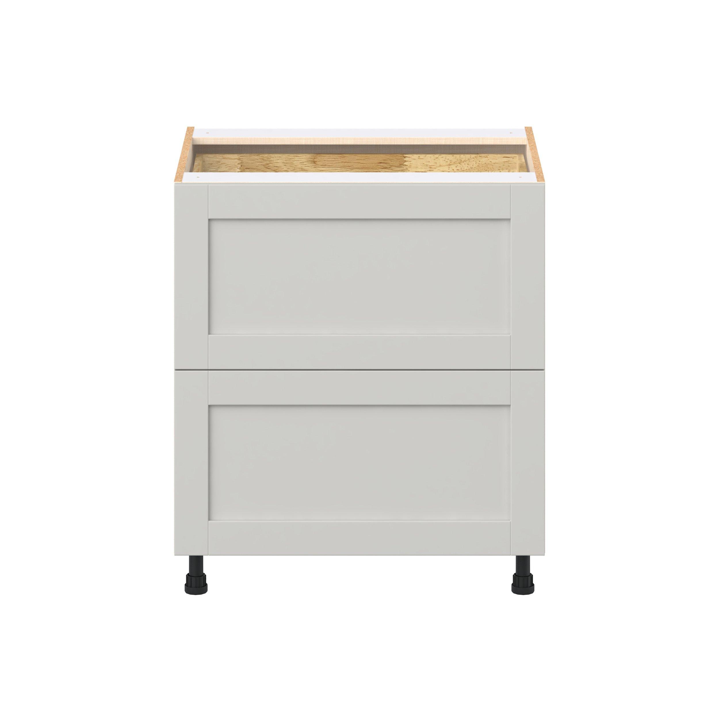 Summerhill 30 in. Light Gray Base Cabinet with Inner Pull-Out Drawer