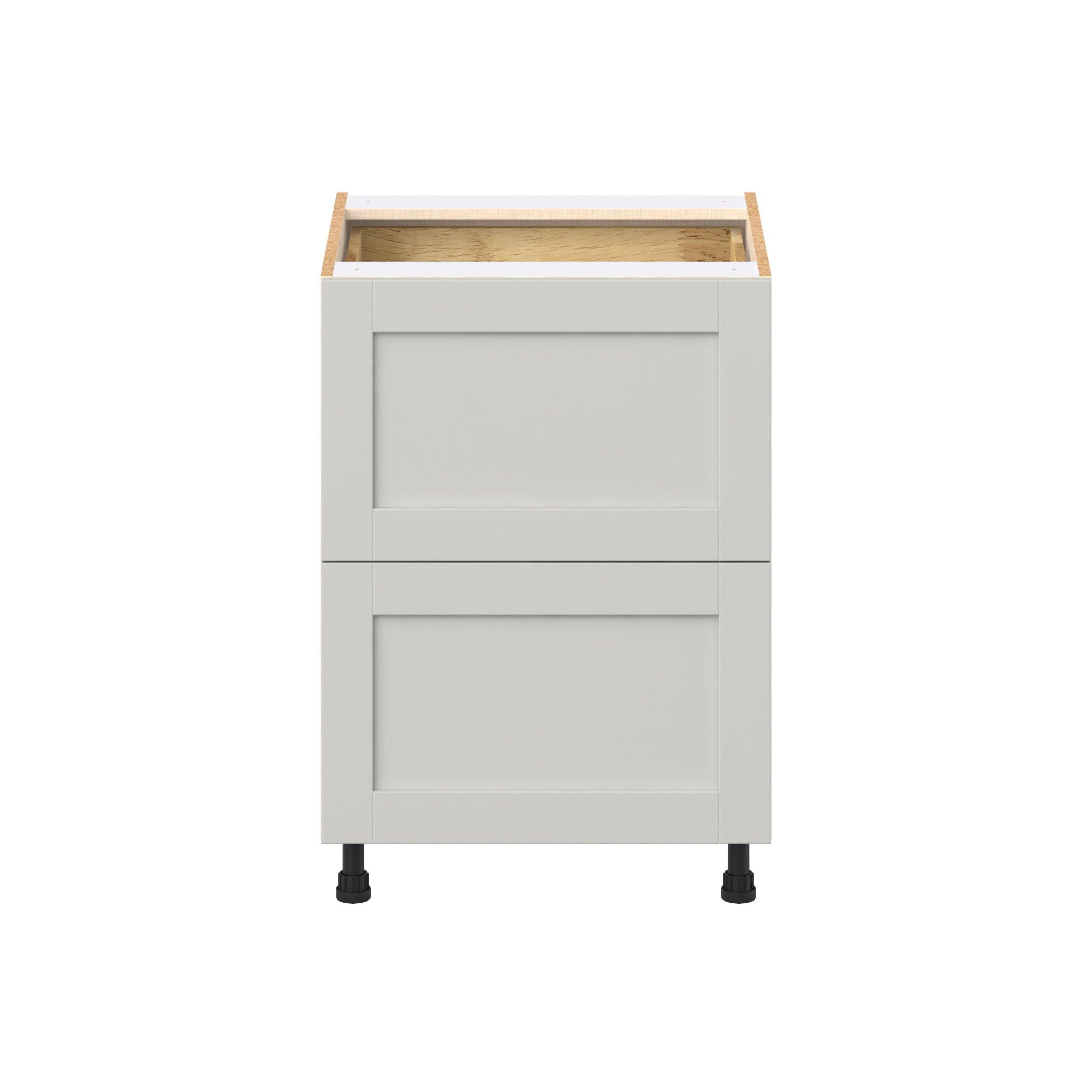 Summerhill 24 in. Light Gray Base Cabinet with Inner Pull-Out Drawer