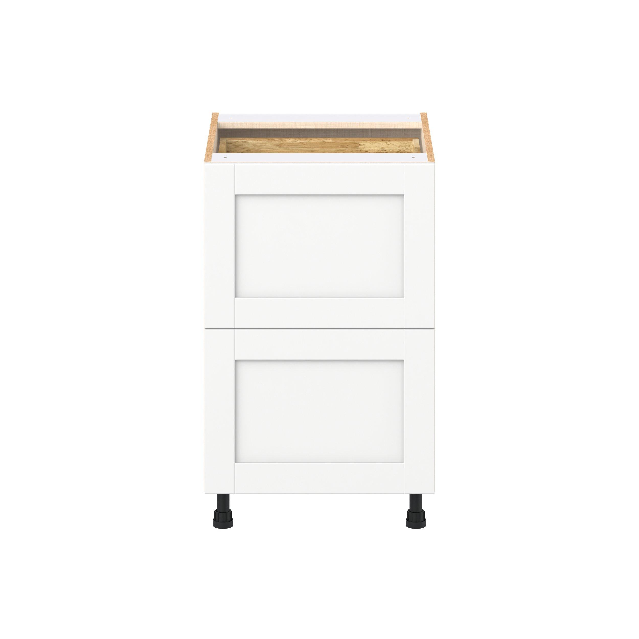 Summerhill 21 in. Bright White Base Cabinet with Inner Pull-Out Drawer