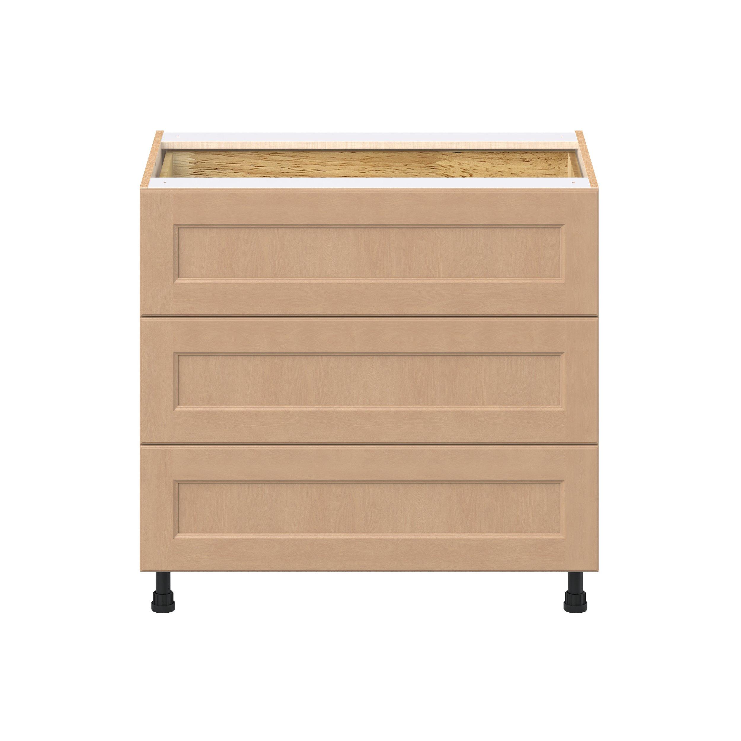 Sugarhill 36 in. Stained Sugar Cookie Base Cabinet with Inner Pull-Out Drawer