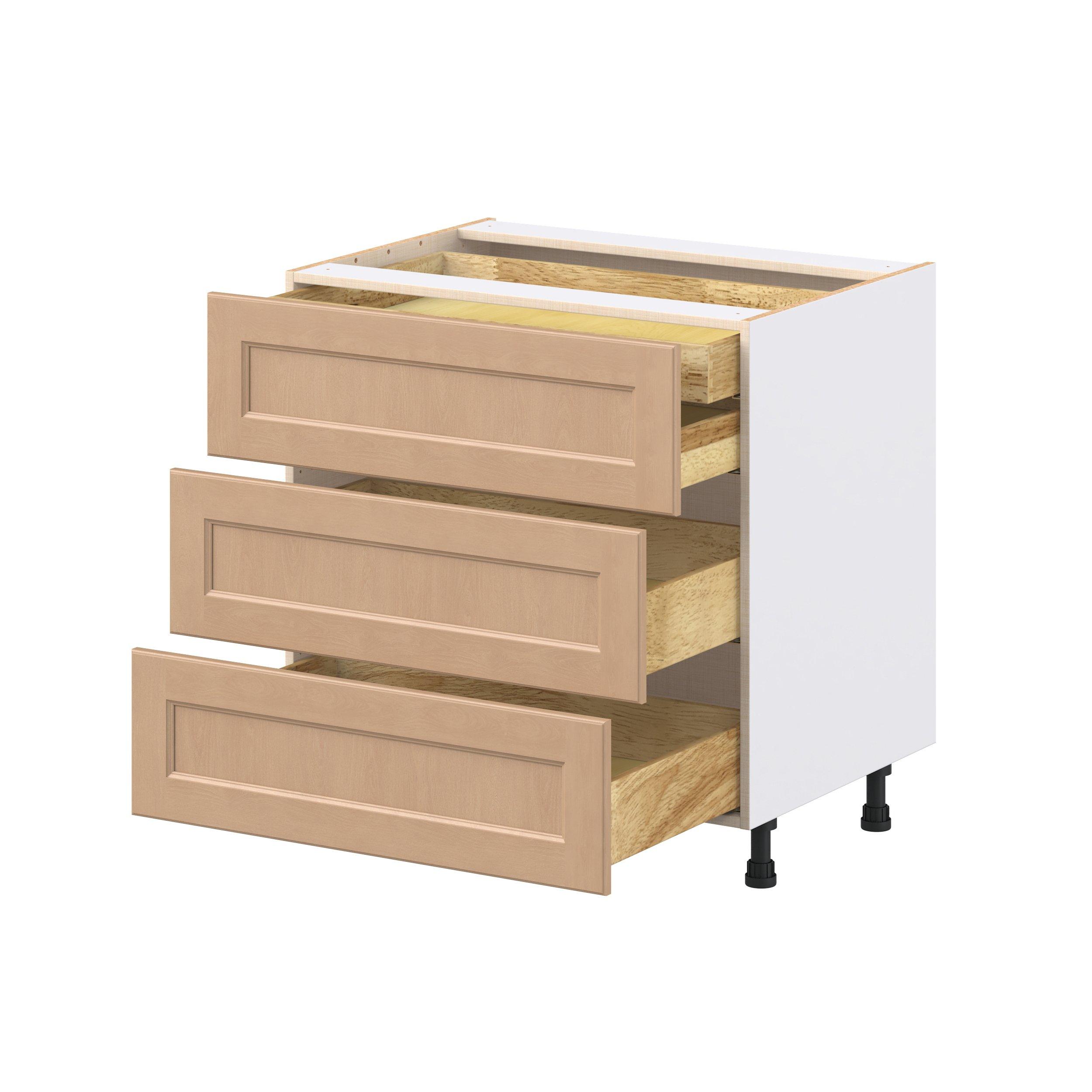Sugarhill 33 in. Stained Sugar Cookie Base Cabinet with Inner Pull-Out Drawer