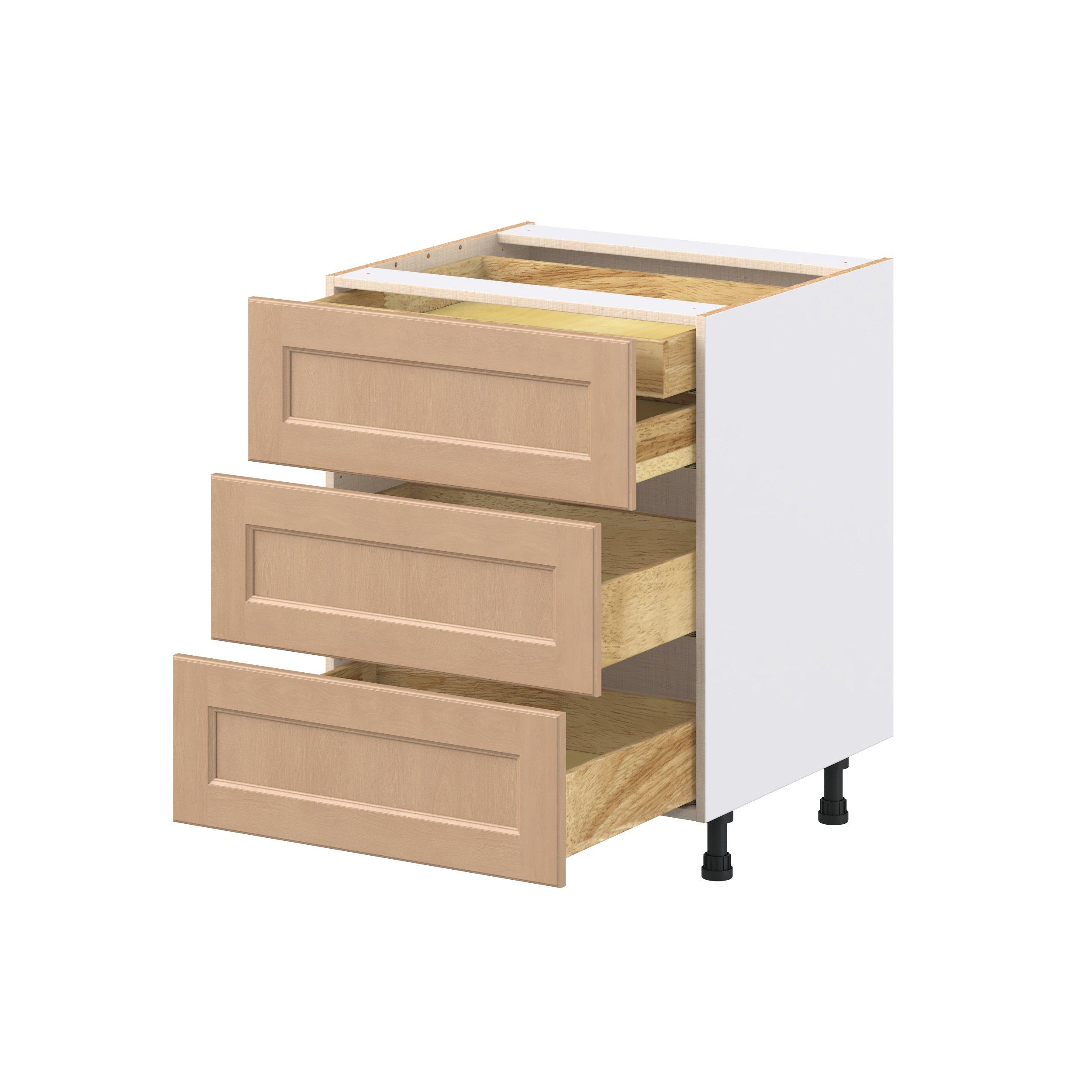 Sugarhill 27 in. Stained Sugar Cookie Base Cabinet with Inner Pull-Out Drawer