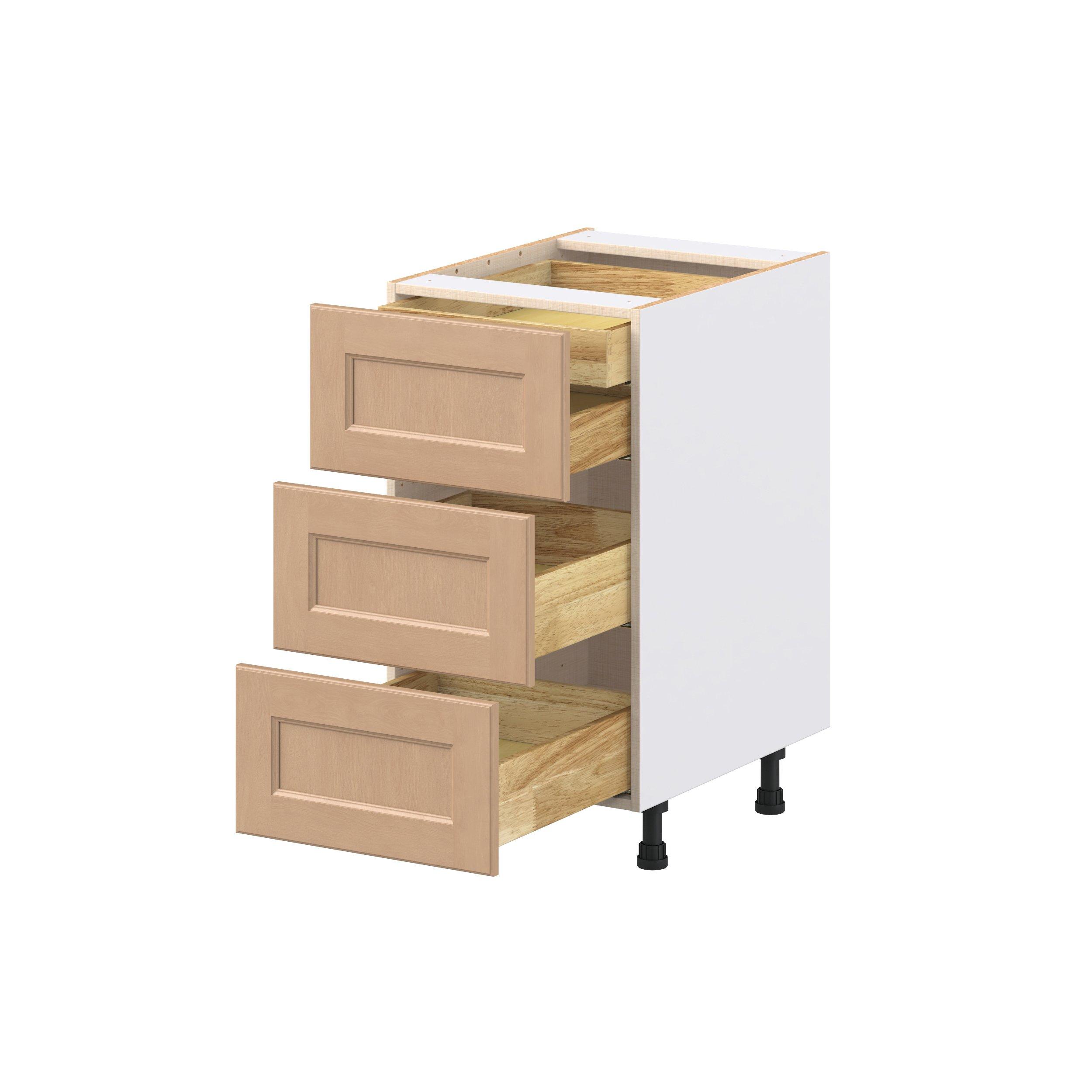 Sugarhill 18 in. Stained Sugar Cookie Base Cabinet with Inner Pull-Out Drawer