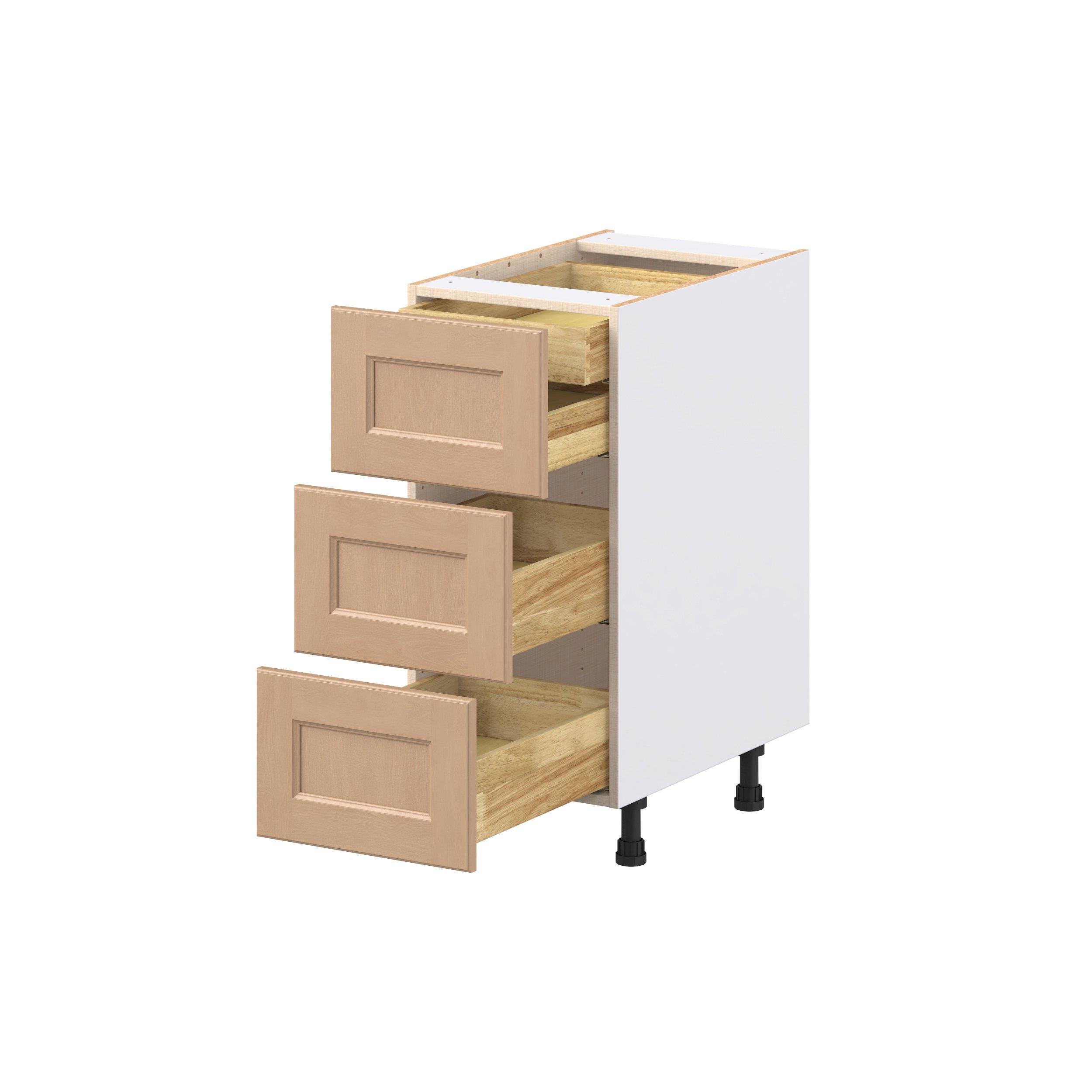 Sugarhill 15 in. Stained Sugar Cookie Base Cabinet with Inner Pull-Out Drawer