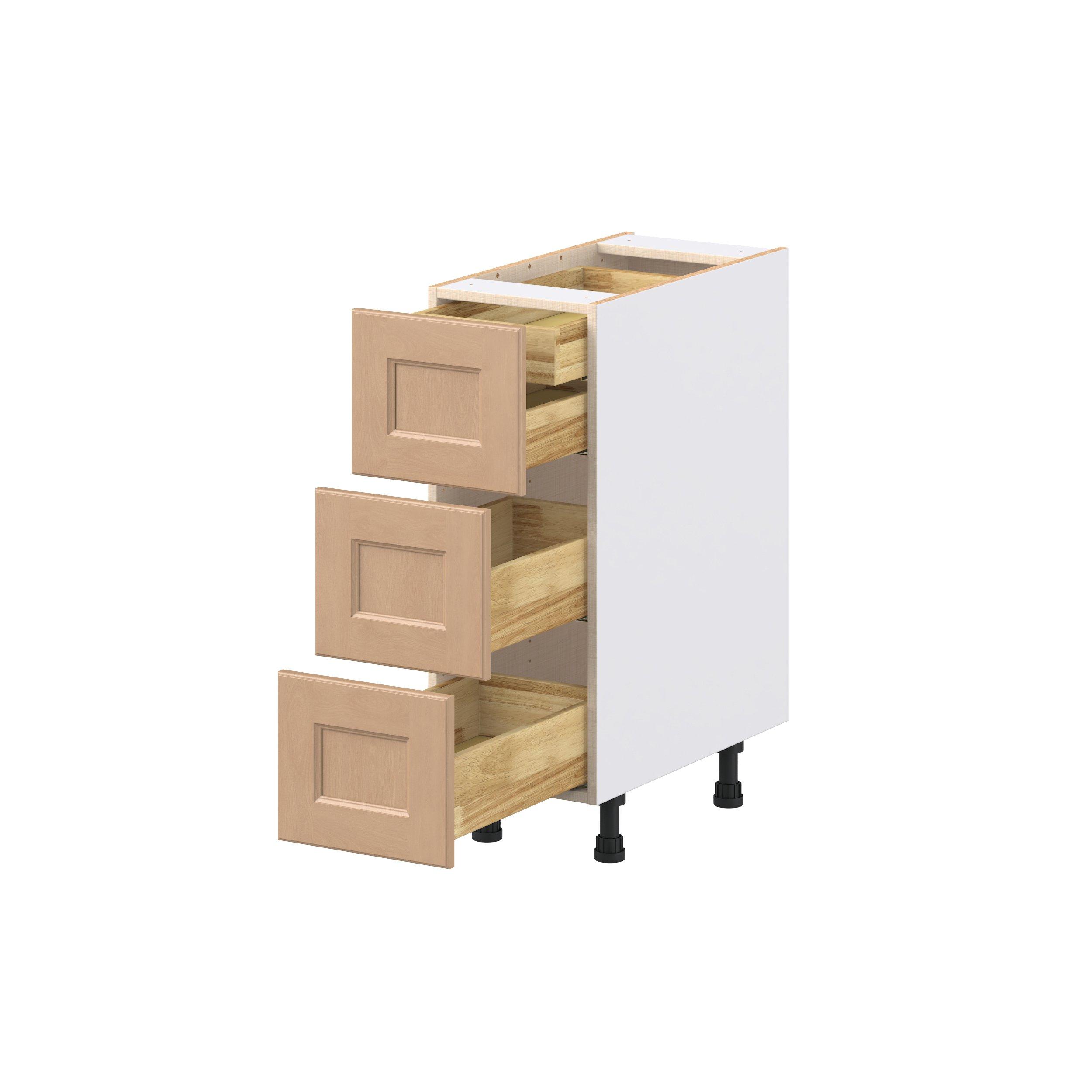 Sugarhill 12 in. Stained Sugar Cookie Base Cabinet with Inner Pull-Out Drawer