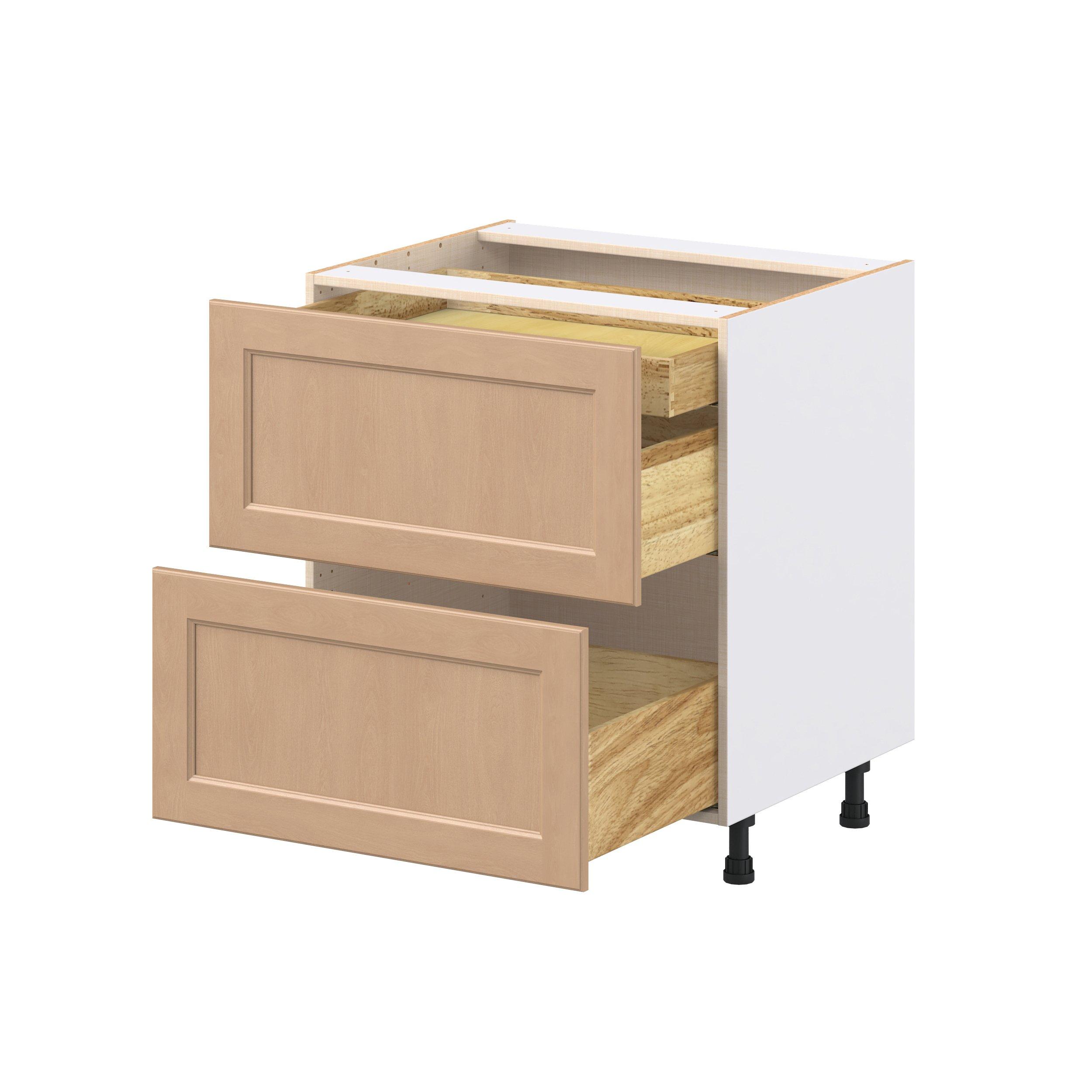 Sugarhill 30 in. Stained Sugar Cookie Base Cabinet with Inner Pull-Out Drawer