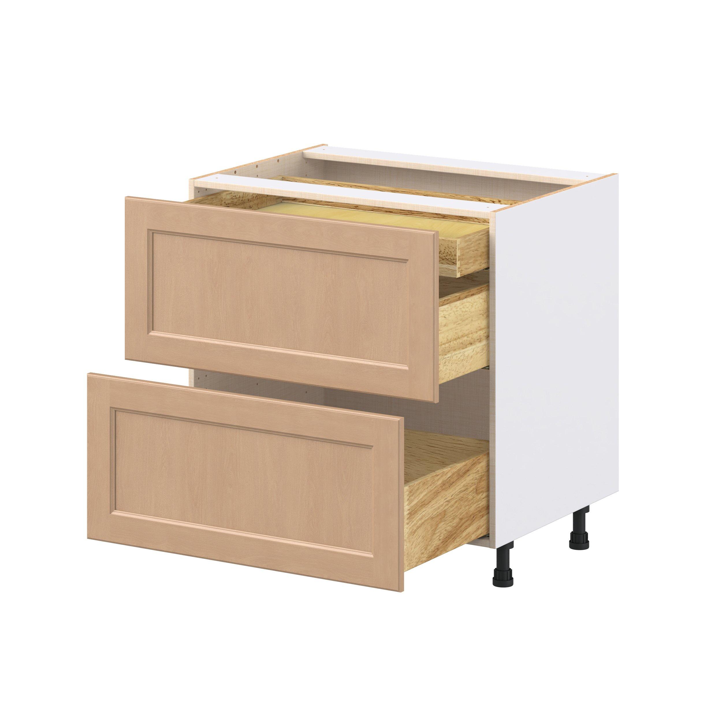 Sugarhill 33 in. Stained Sugar Cookie Base Cabinet with Inner Pull-Out Drawer