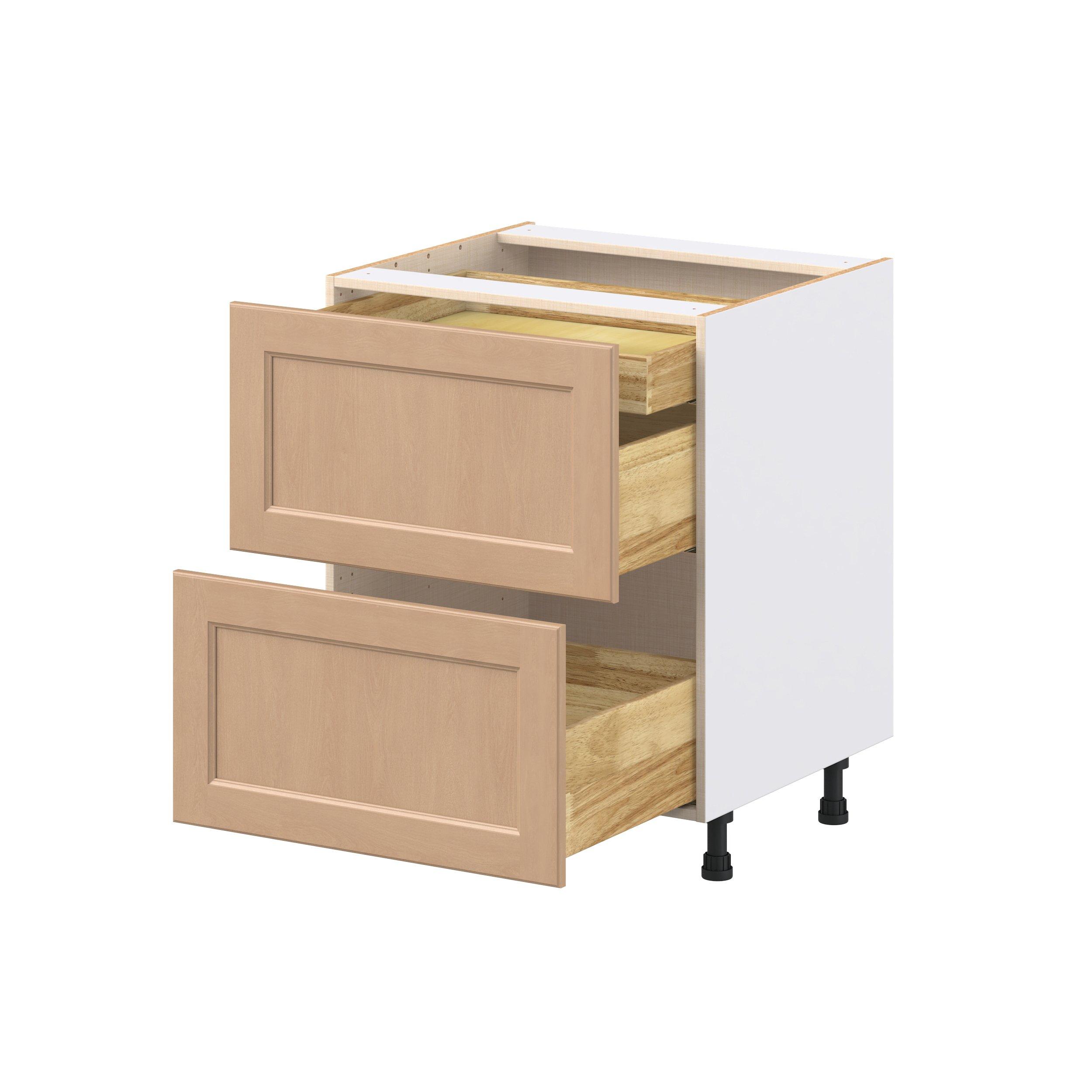 Sugarhill 27 in. Stained Sugar Cookie Base Cabinet with Inner Pull-Out Drawer