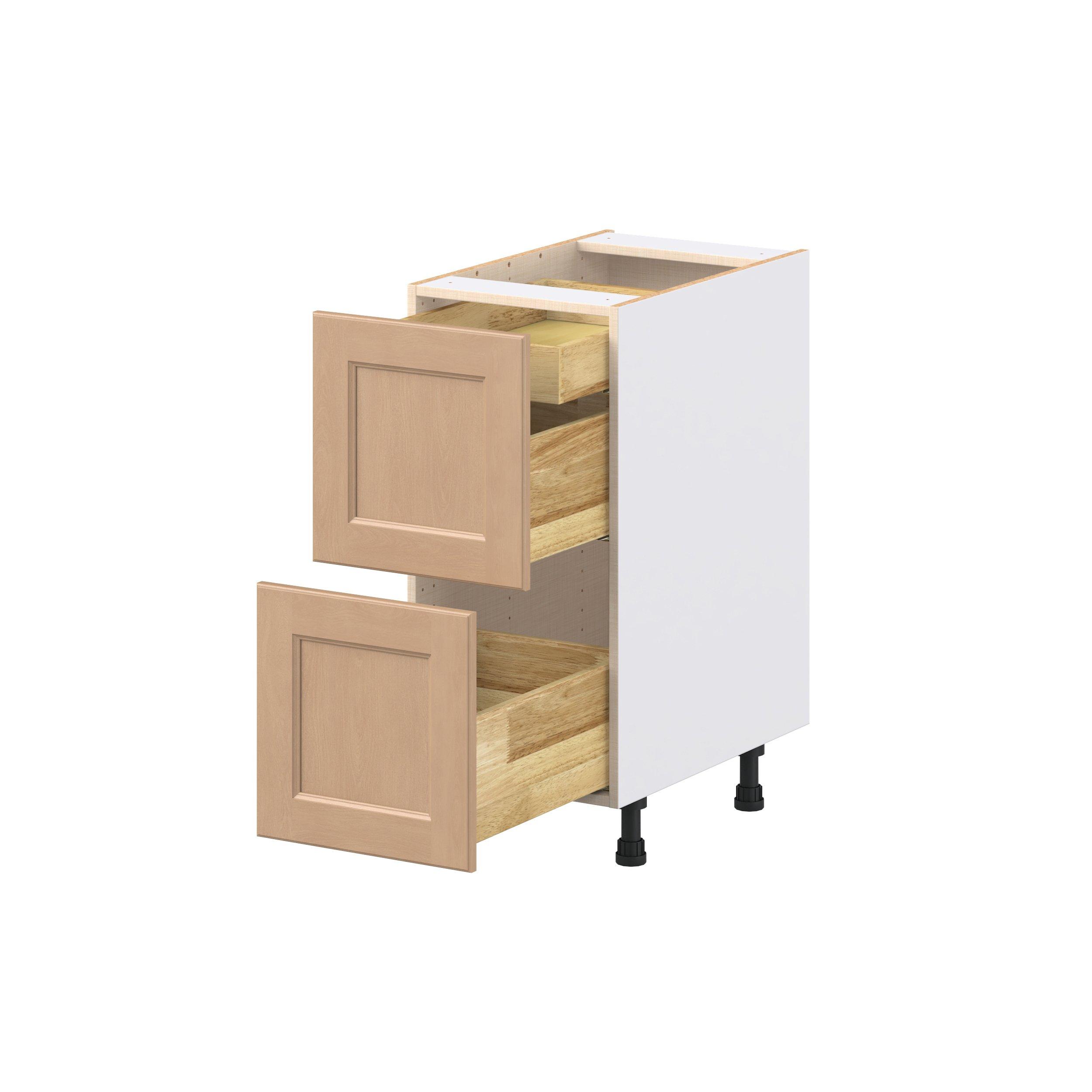 Sugarhill 15 in. Stained Sugar Cookie Base Cabinet with Inner Pull-Out Drawer