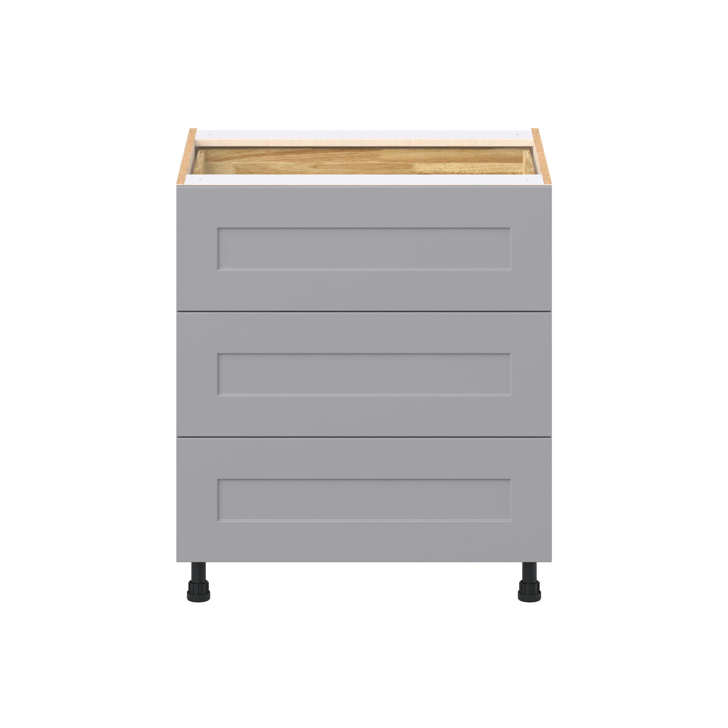 Candler 30 in. Painted Slate Gray Base Cabinet with Inner Pull-Out Drawer