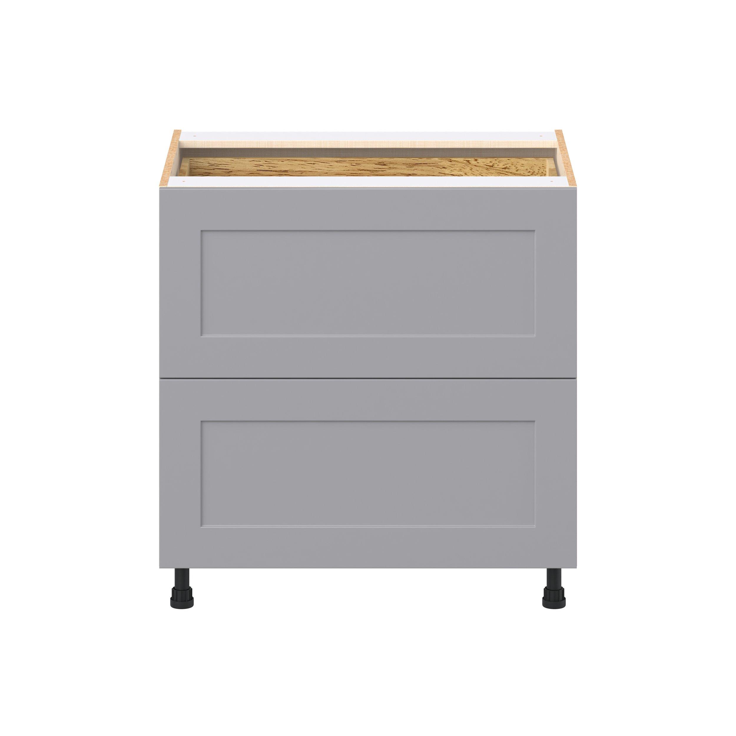 Candler 36 in. Painted Slate Gray Base Cabinet with Inner Pull-Out Drawer