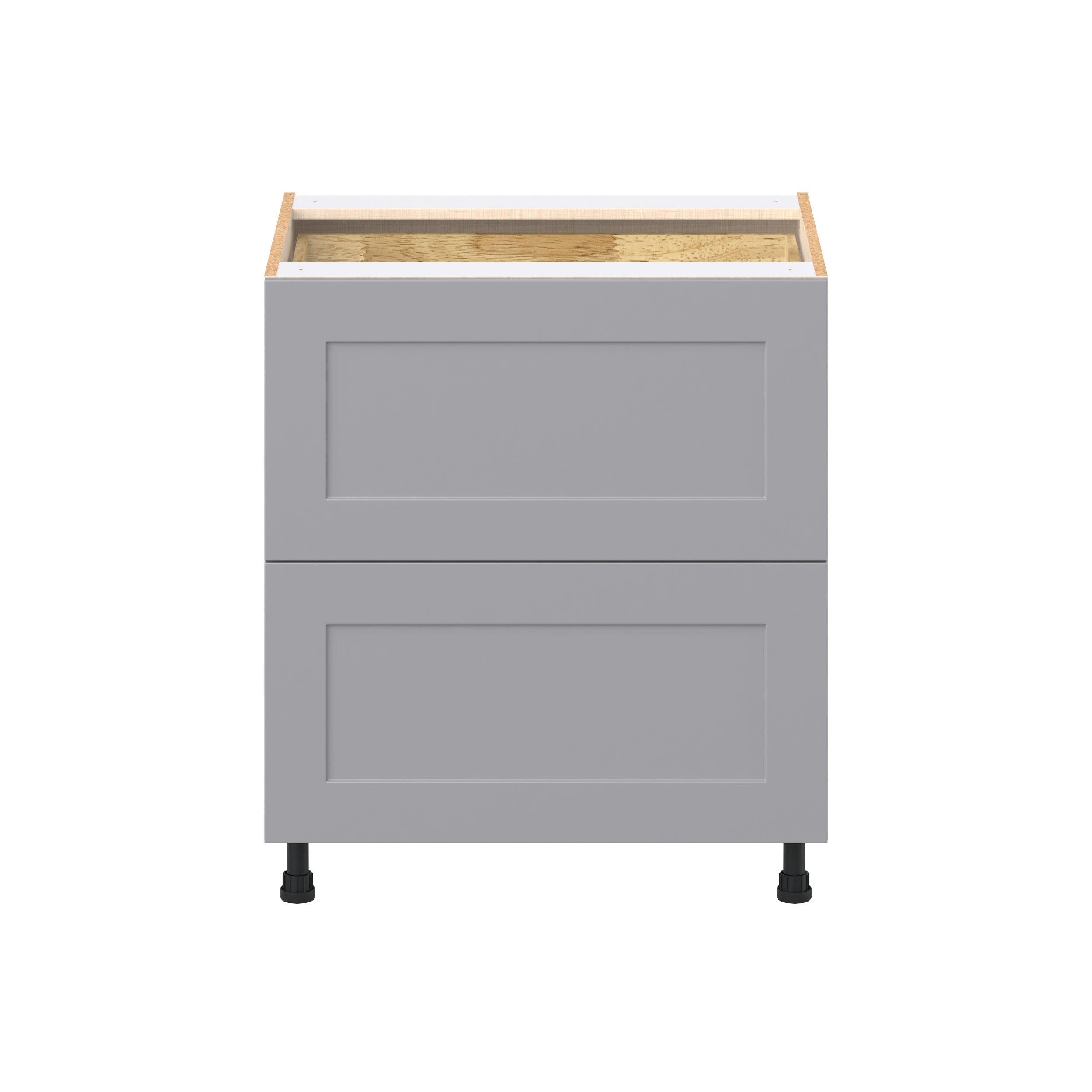 Candler 30 in. Painted Slate Gray Base Cabinet with Inner Pull-Out Drawer