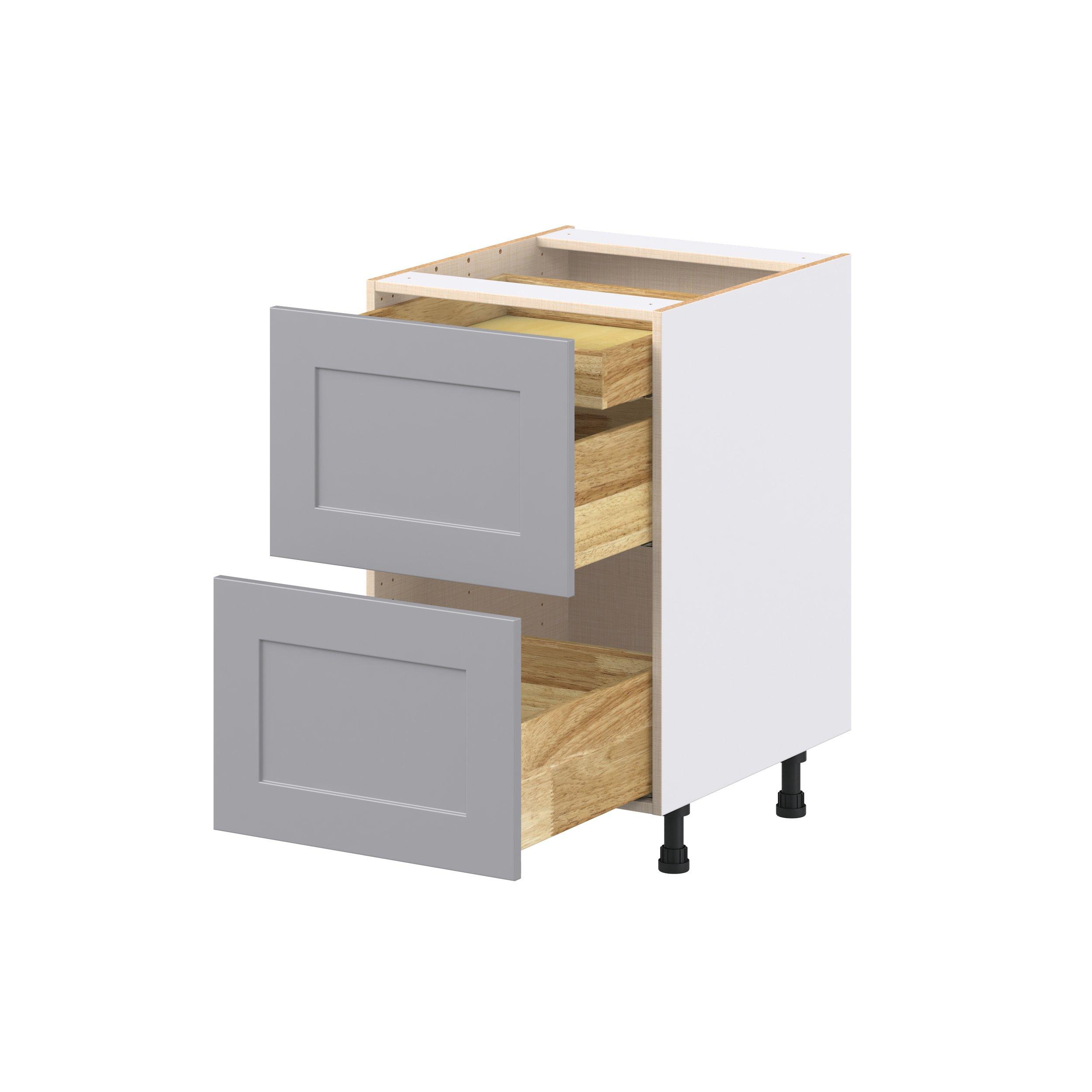 Candler 21 in. Painted Slate Gray Base Cabinet with Inner Pull-Out Drawer