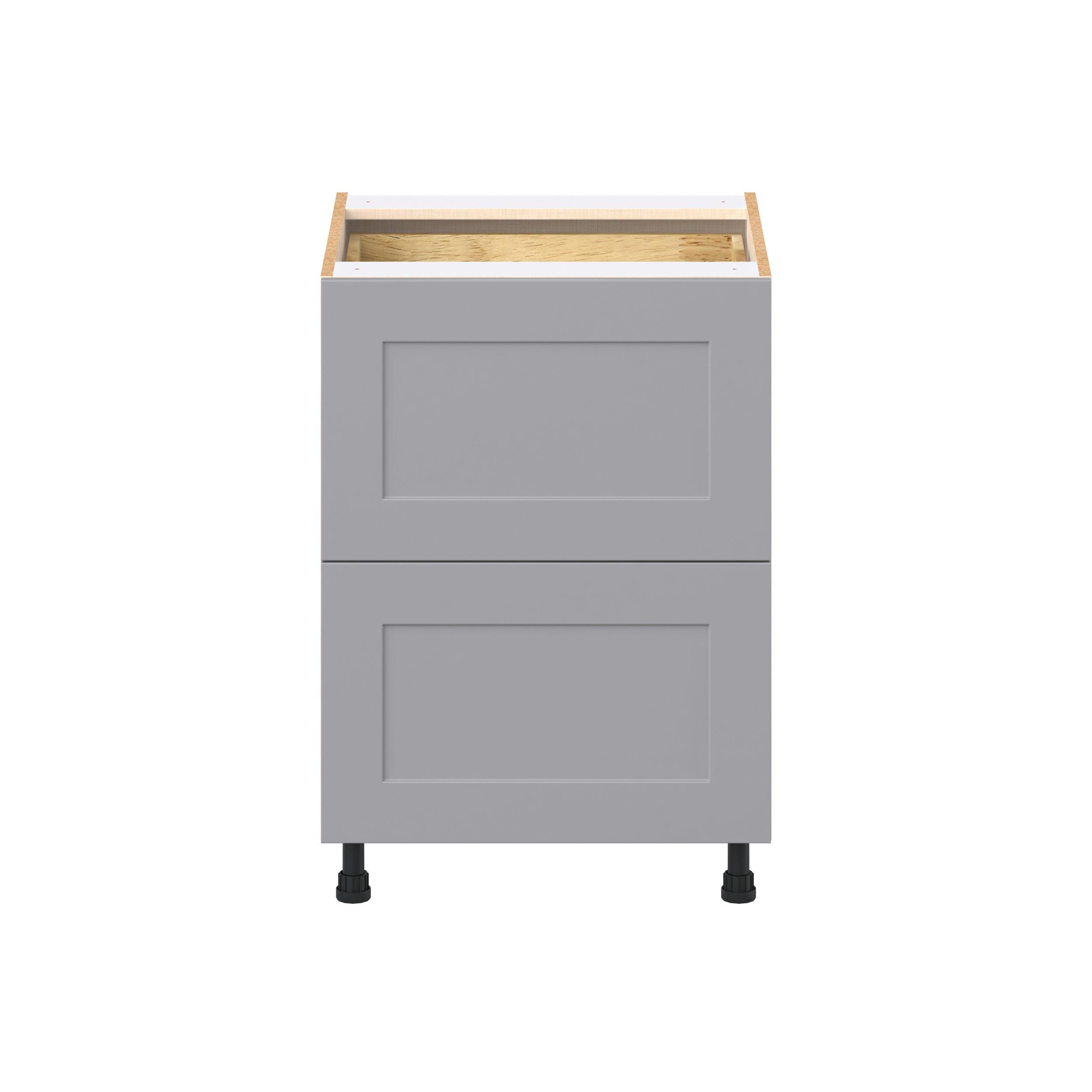 Candler 24 in. Painted Slate Gray Base Cabinet with Inner Pull-Out Drawer