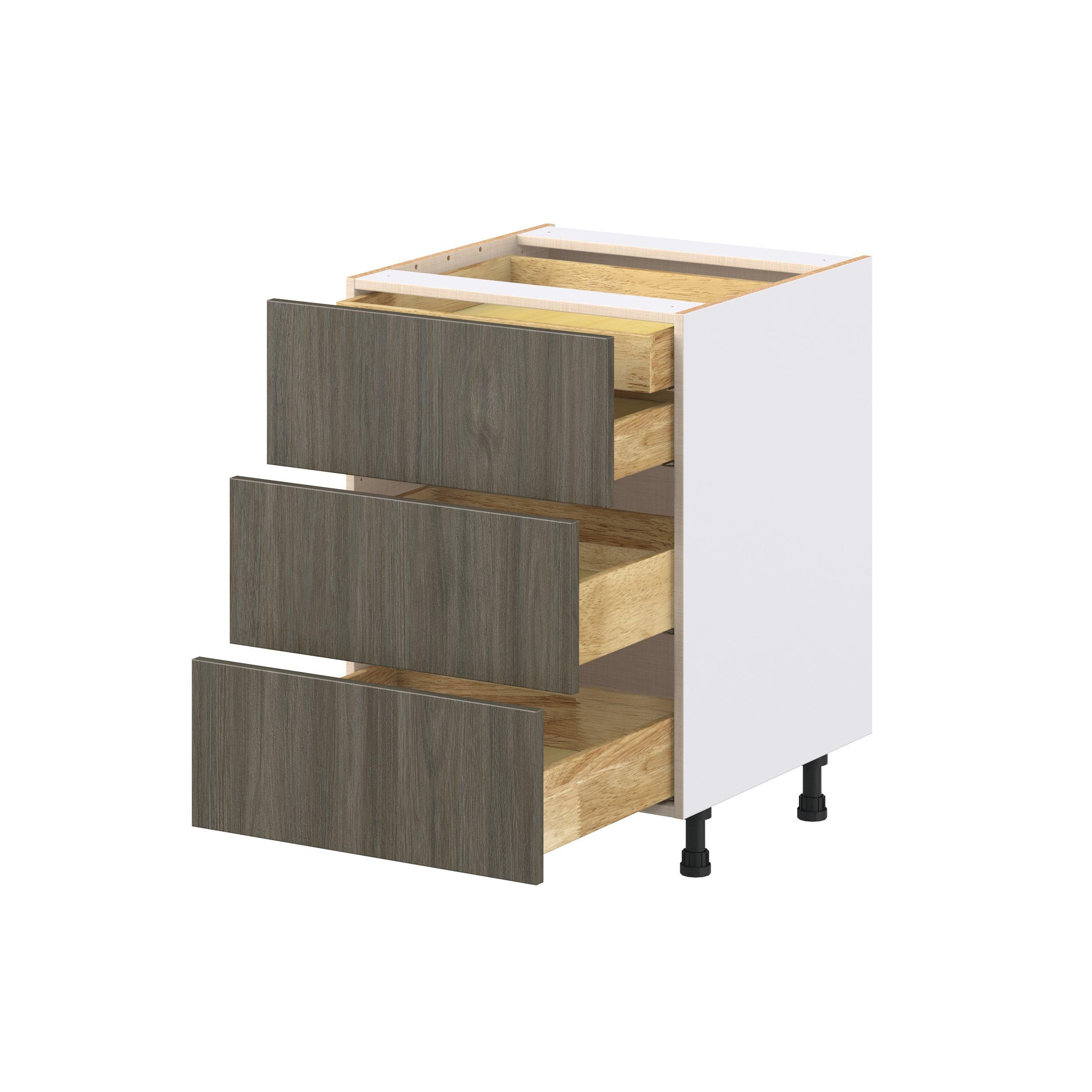 Glenwood 24 in. Burnt Walnut Base Cabinet with Inner Pull-Out Drawer