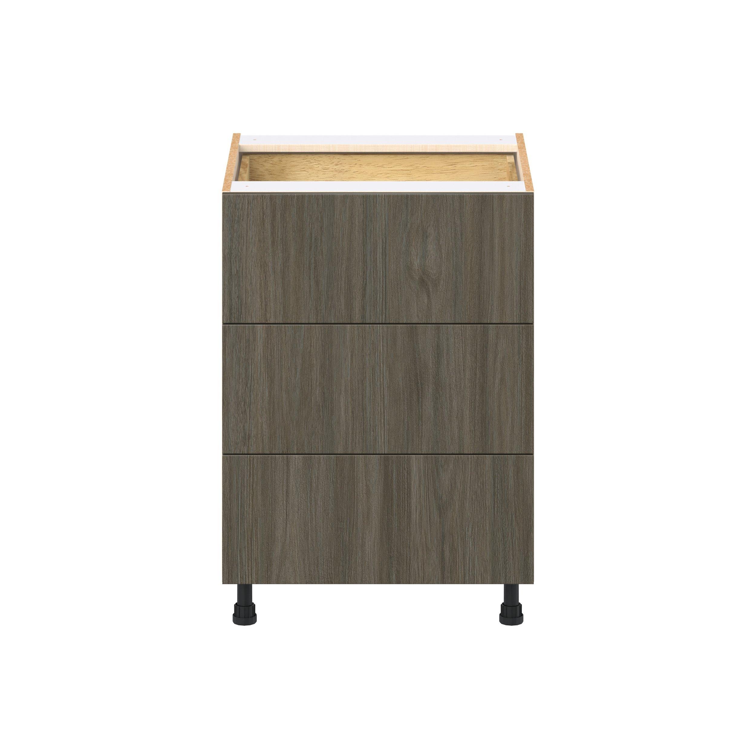 Glenwood 24 in. Burnt Walnut Base Cabinet with Inner Pull-Out Drawer