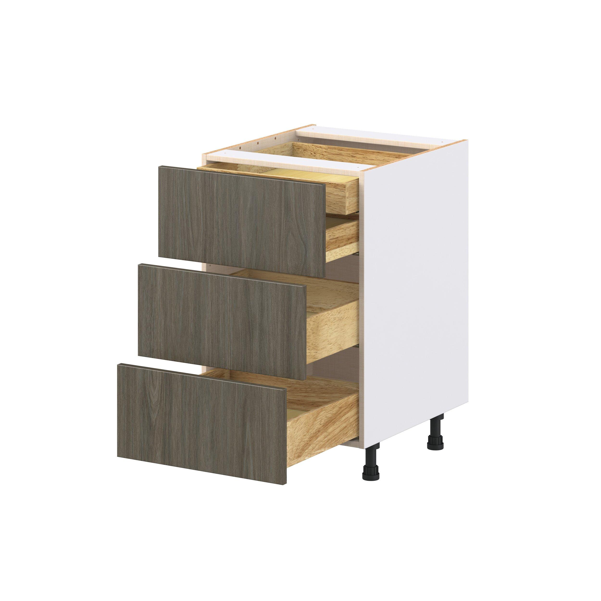 Glenwood 21 in. Burnt Walnut Base Cabinet with Inner Pull-Out Drawer