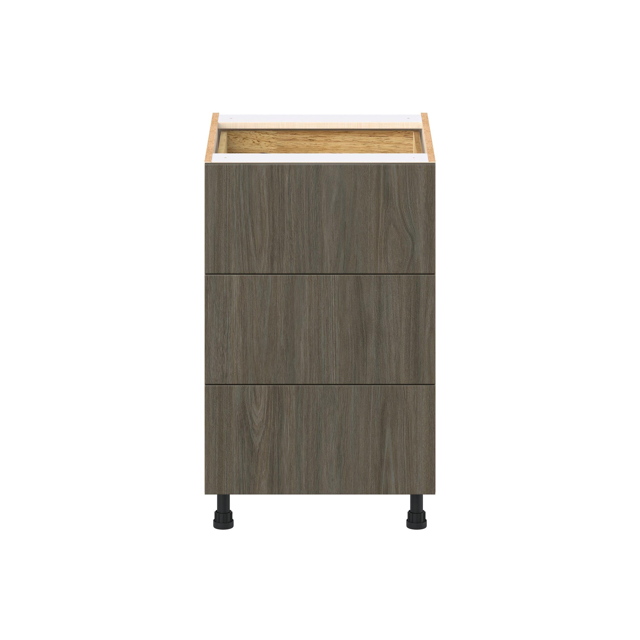 Glenwood 21 in. Burnt Walnut Base Cabinet with Inner Pull-Out Drawer