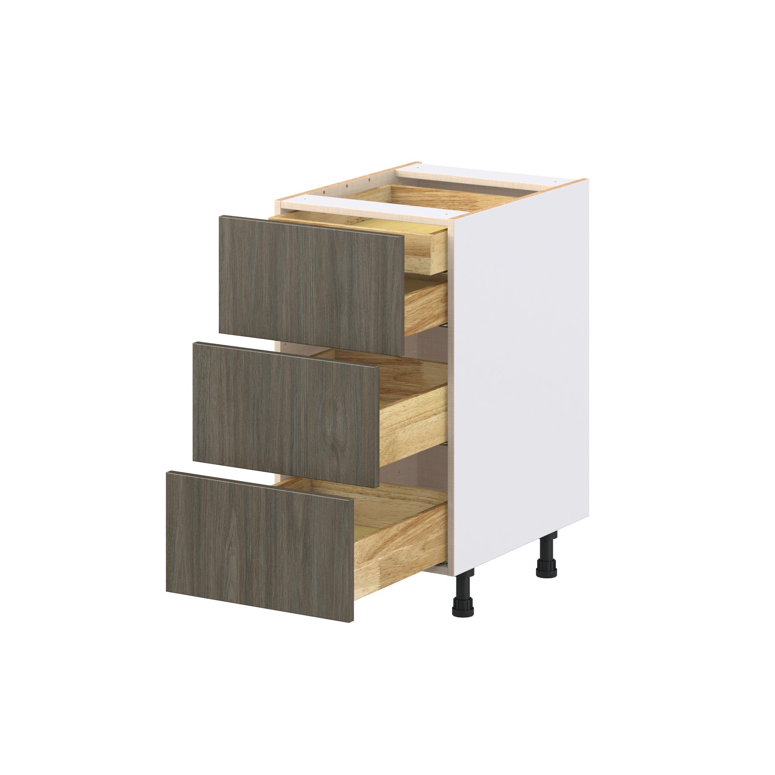 Glenwood 18 in. Burnt Walnut Base Cabinet with Inner Pull-Out Drawer