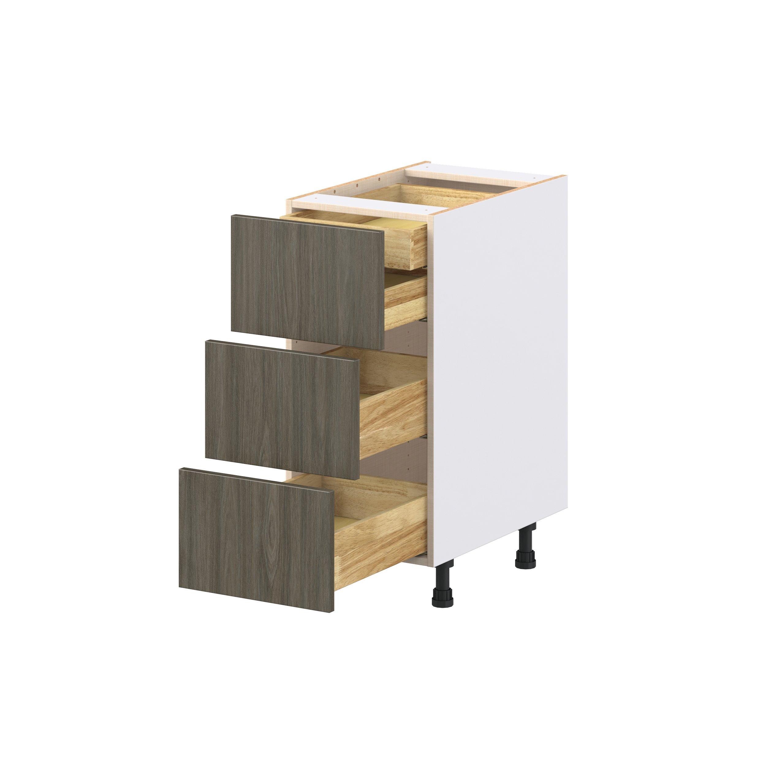 Glenwood 15 in. Burnt Walnut Base Cabinet with Inner Pull-Out Drawer