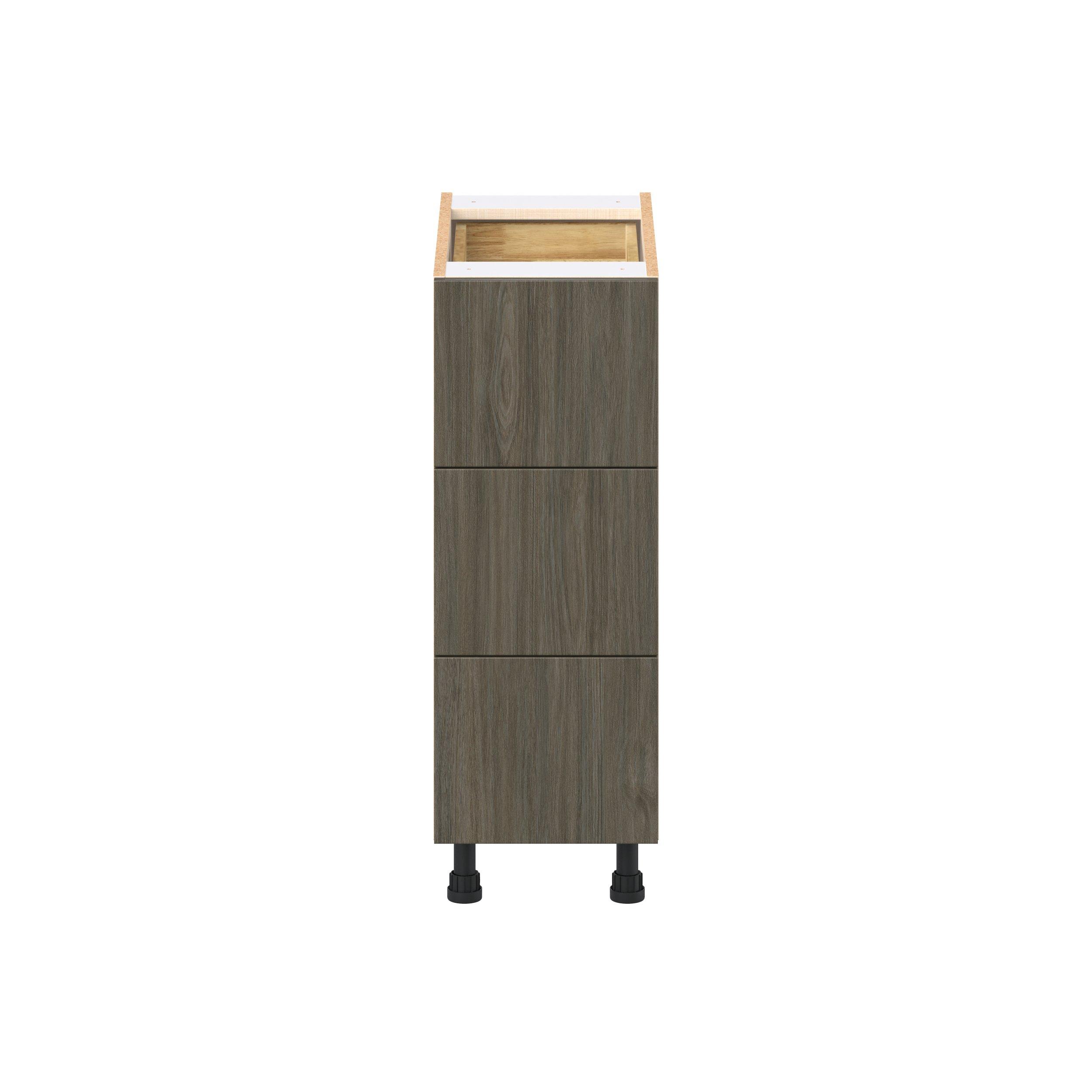 Glenwood 12 in. Burnt Walnut Base Cabinet with Inner Pull-Out Drawer