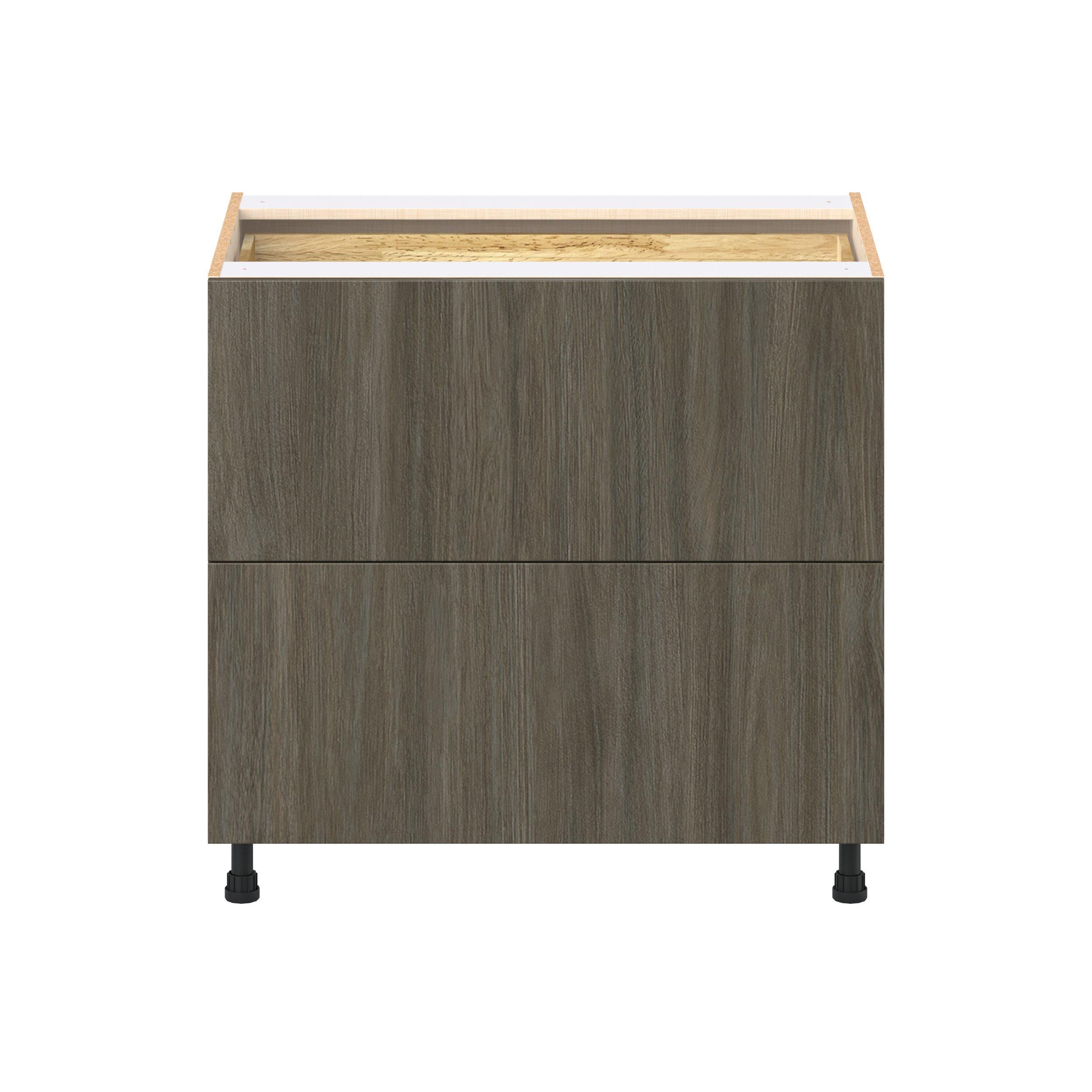 Glenwood 36 in. Burnt Walnut Base Cabinet with Inner Pull-Out Drawer