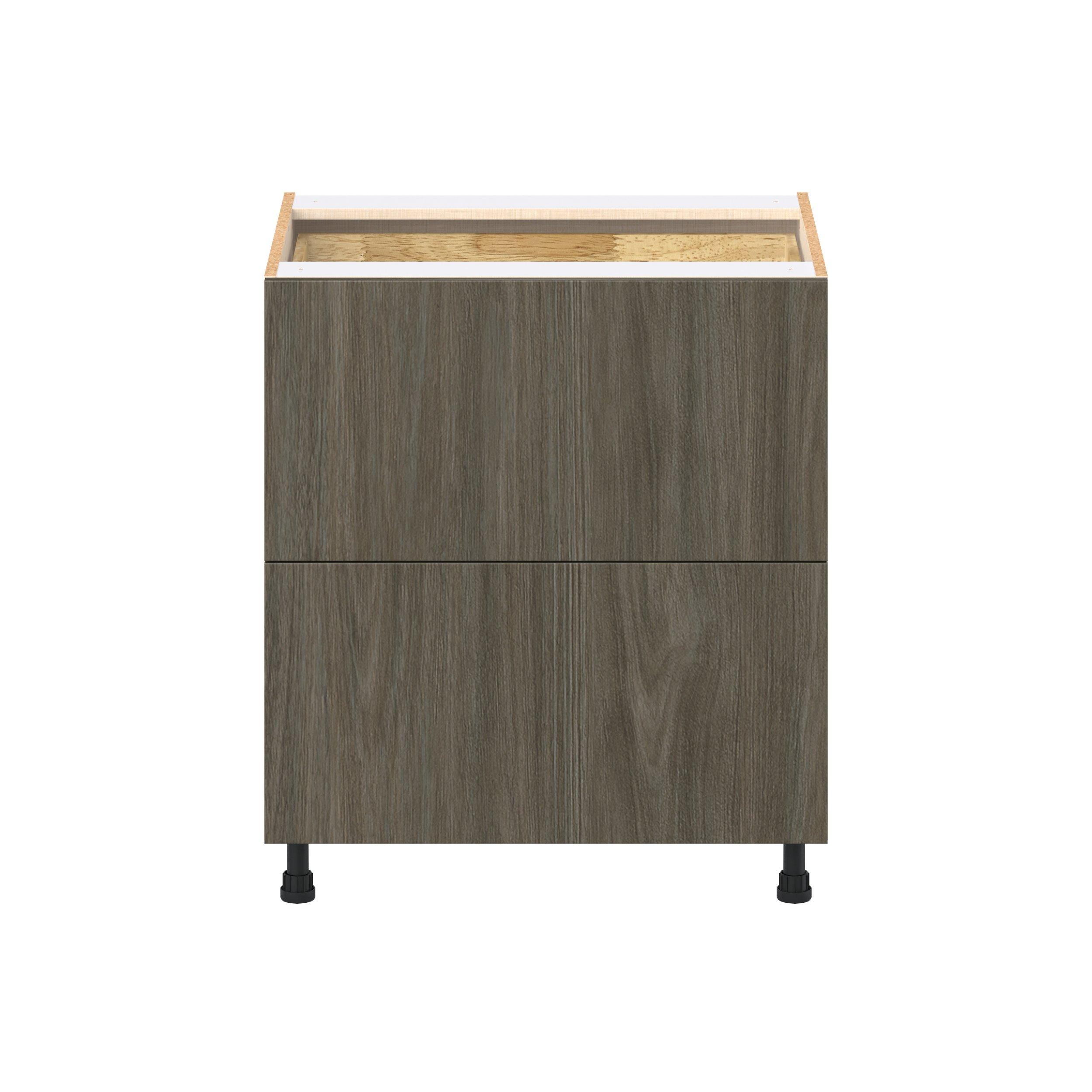 Glenwood 30 in. Burnt Walnut Base Cabinet with Inner Pull-Out Drawer
