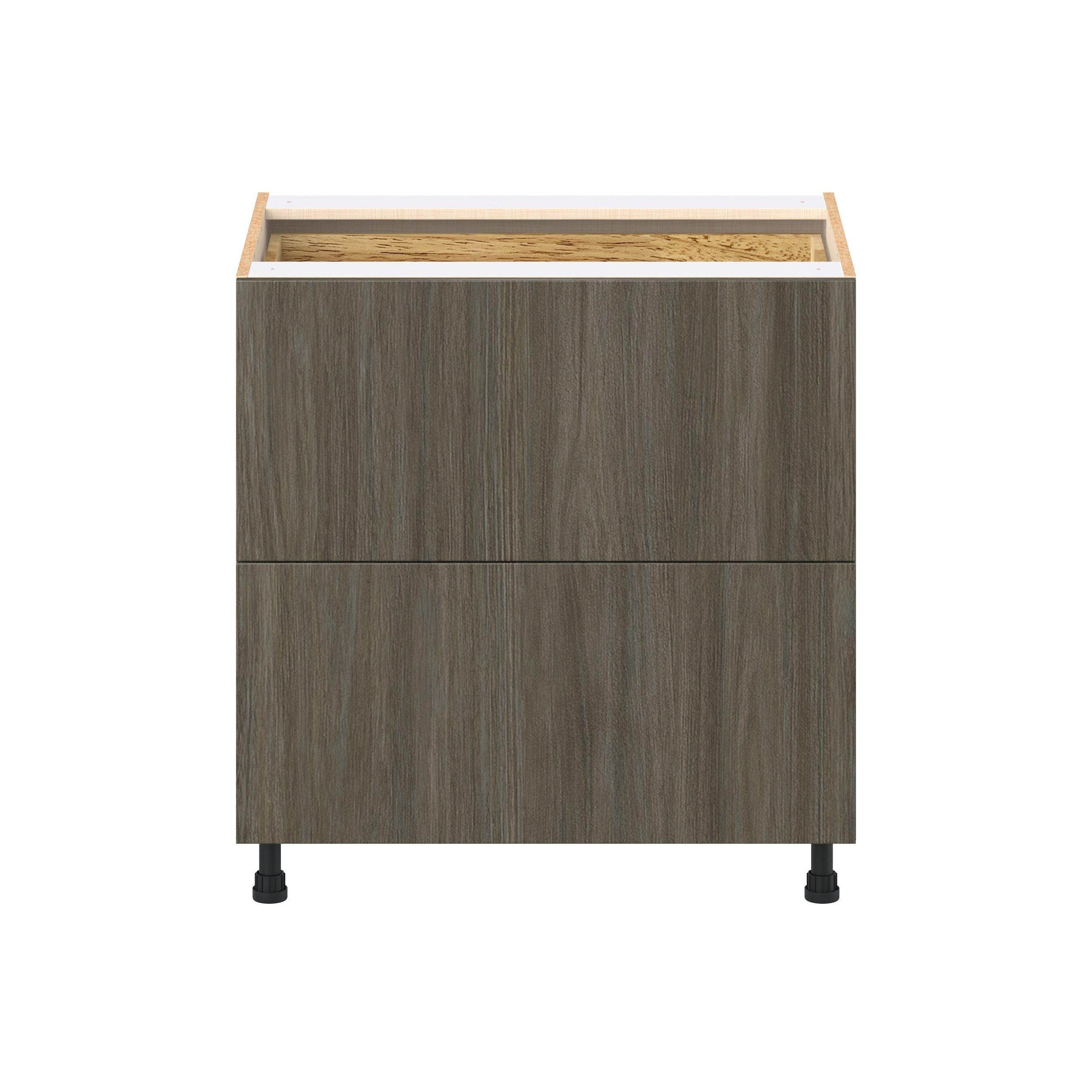 Glenwood 33 in. Burnt Walnut Base Cabinet with Inner Pull-Out Drawer