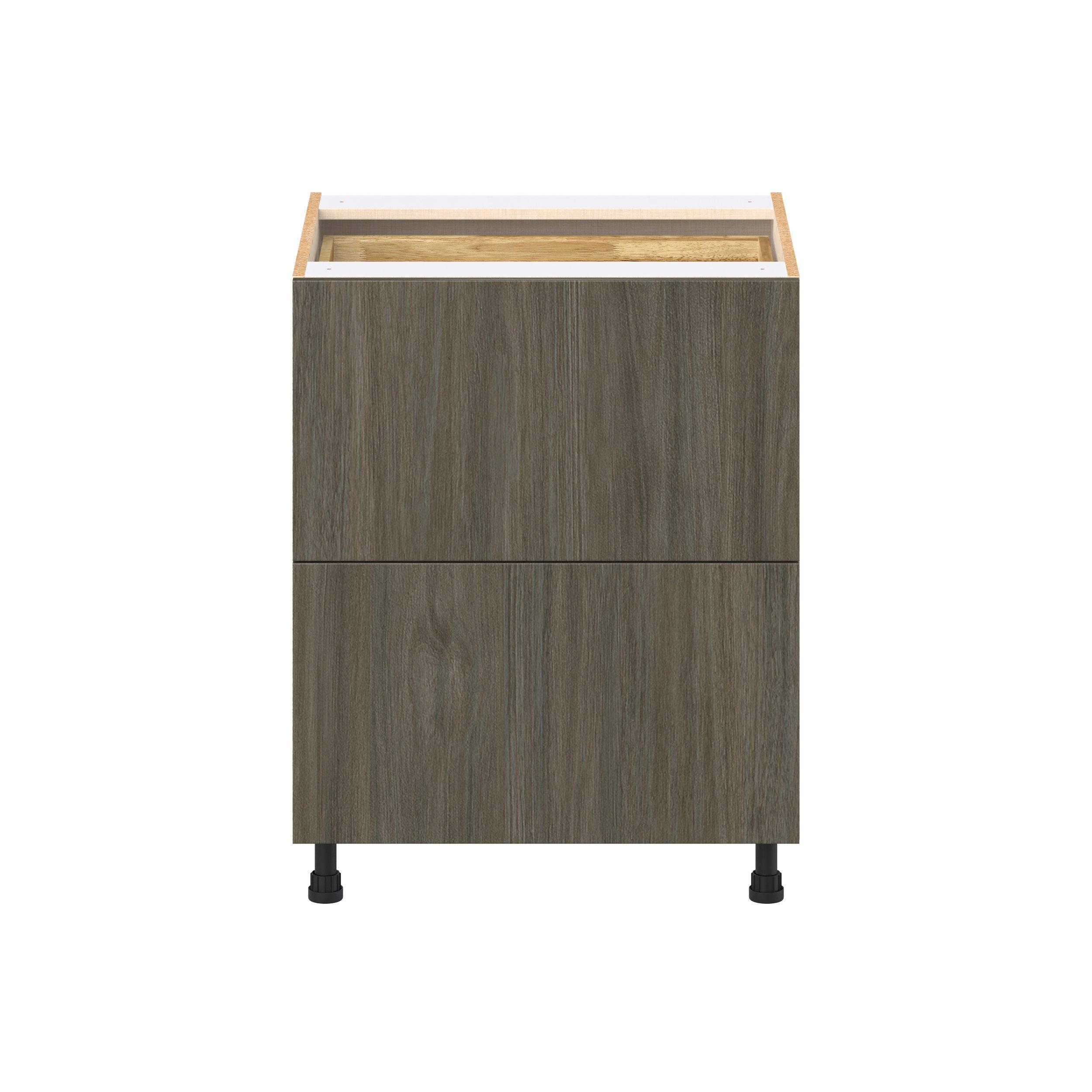 Glenwood 27 in. Burnt Walnut Base Cabinet with Inner Pull-Out Drawer