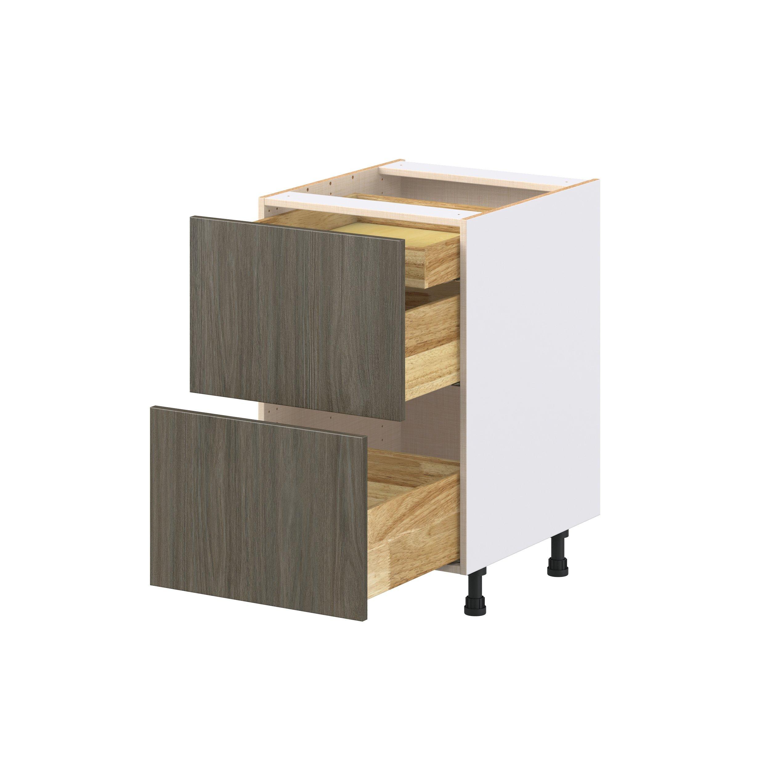Glenwood 21 in. Burnt Walnut Base Cabinet with Inner Pull-Out Drawer