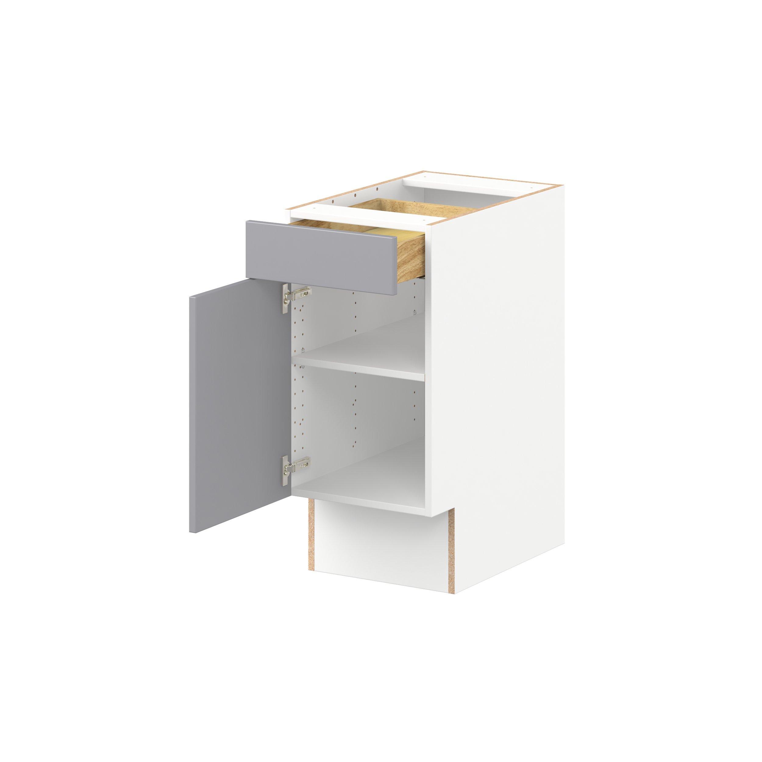 Candler 18 in. Painted Slate Gray Door and Drawer Base Cabinet - ADA
