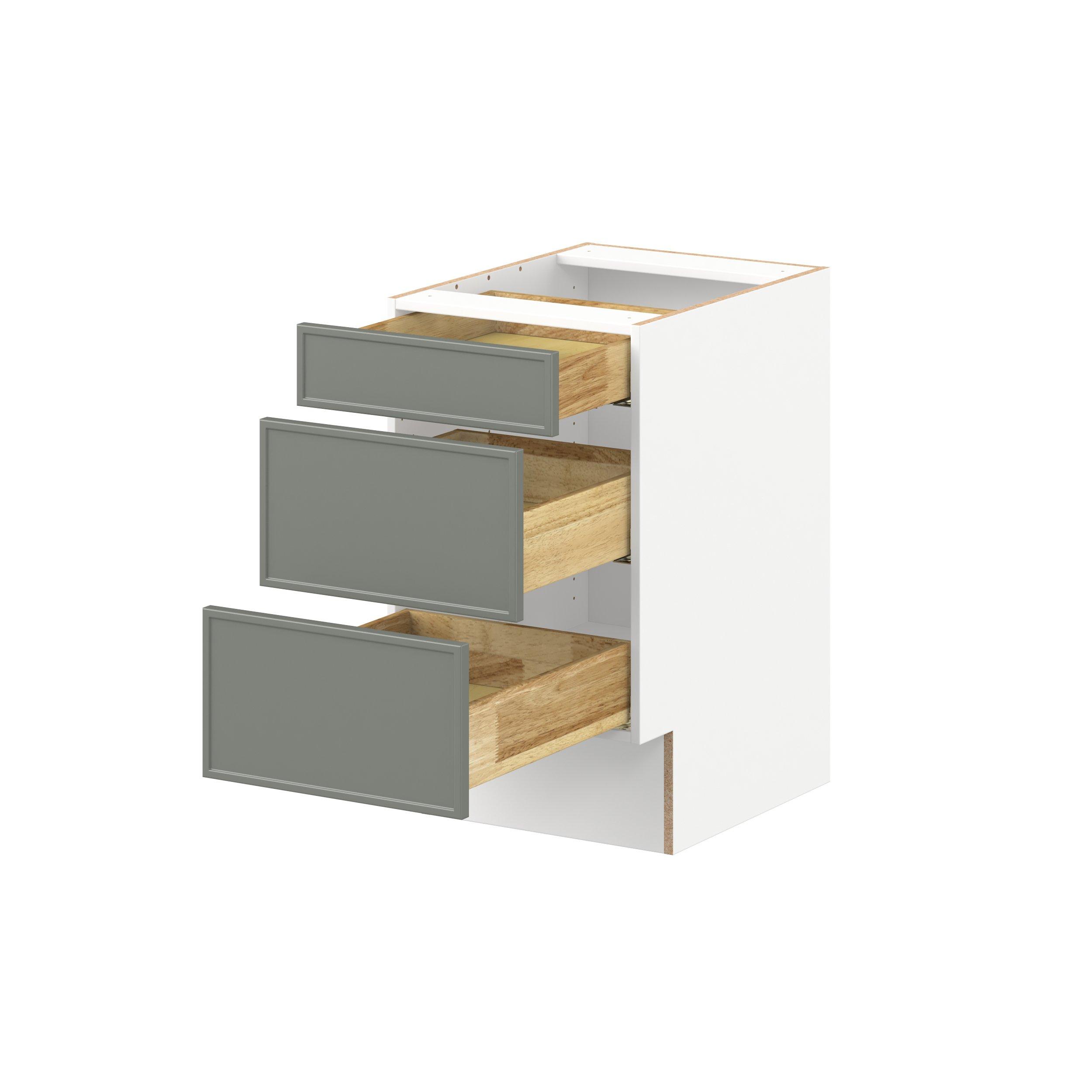 Linden 18 in. Painted Moss Green Drawer Base Cabinet
