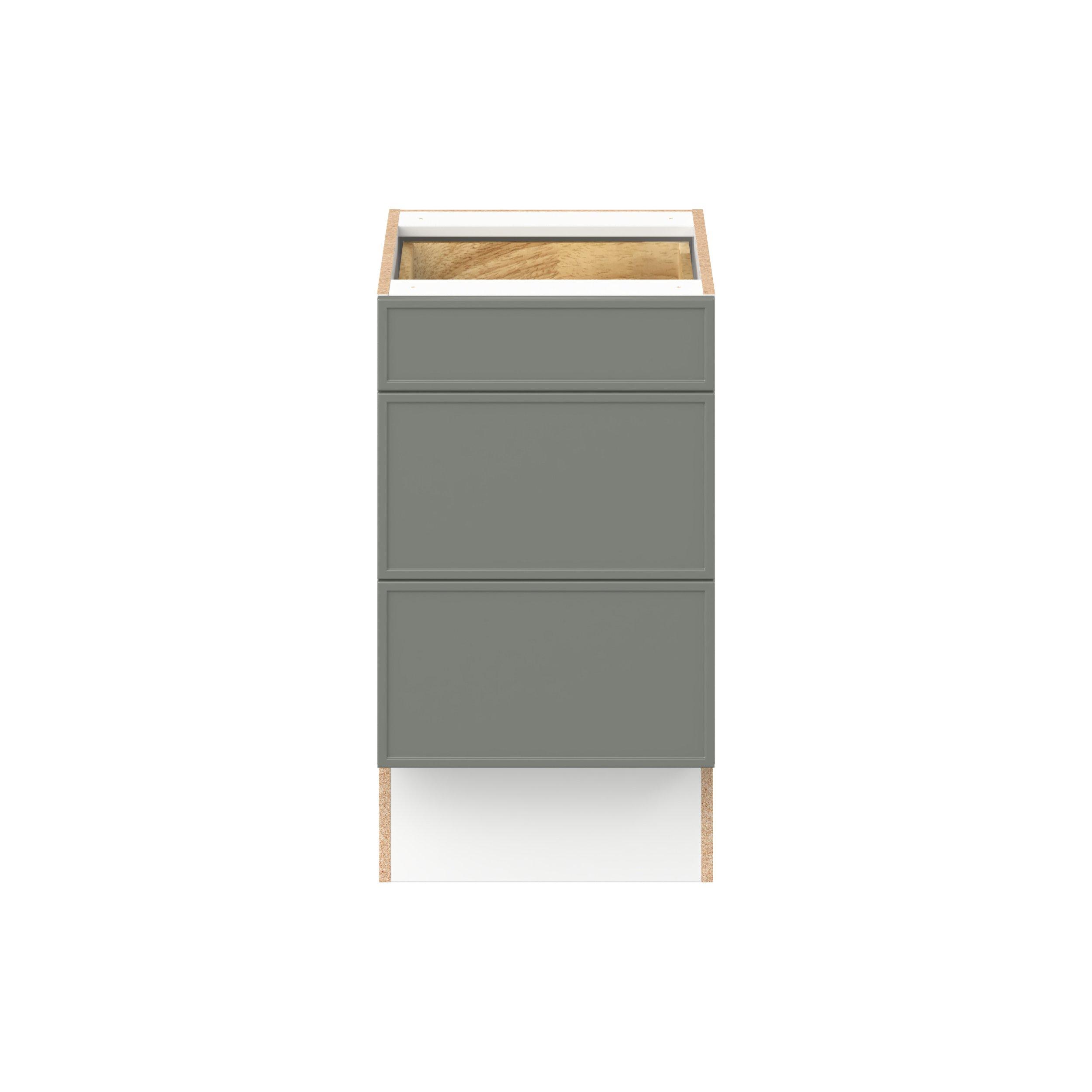 Linden 18 in. Painted Moss Green Drawer Base Cabinet