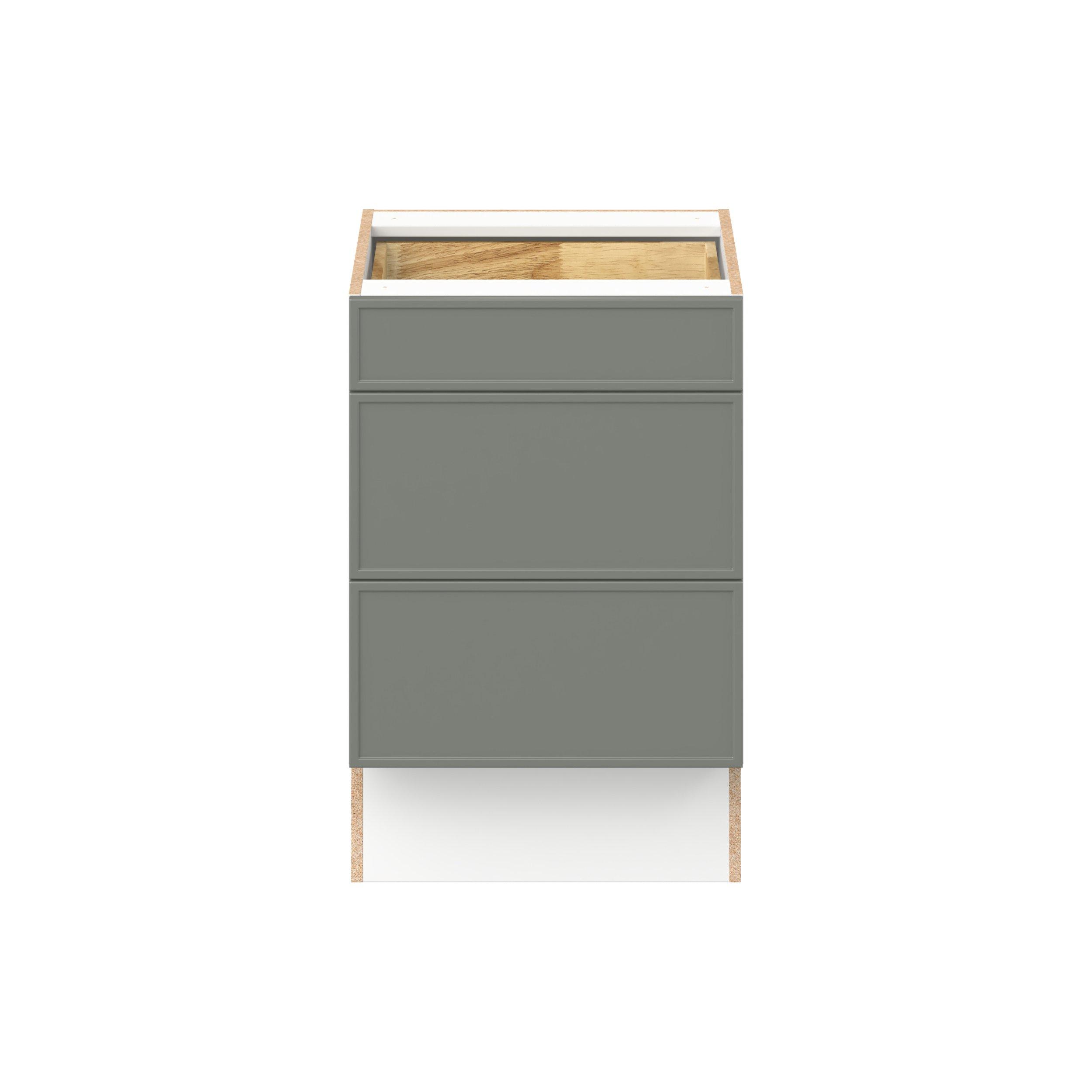 Linden 21 in. Painted Moss Green Drawer Base Cabinet