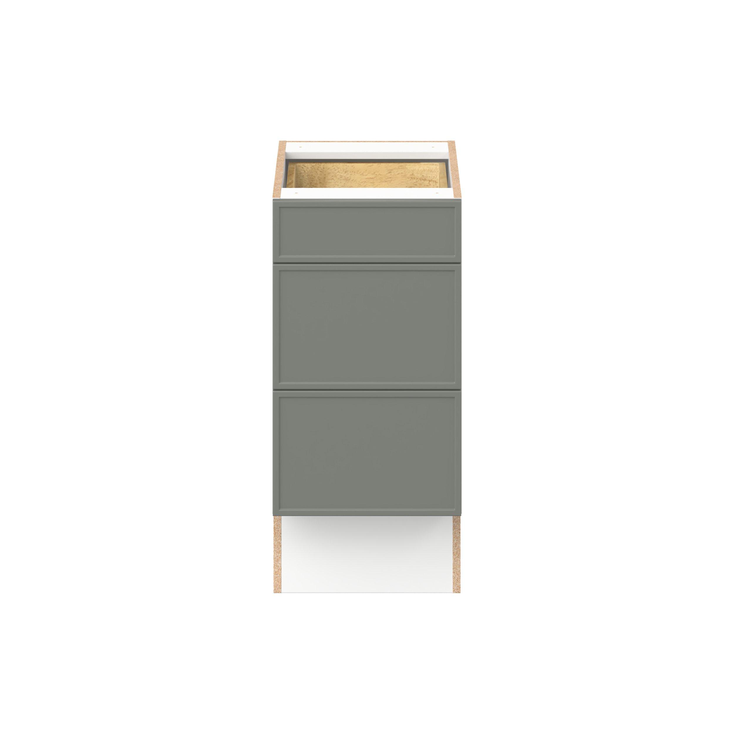 Linden 15 in. Painted Moss Green Drawer Base Cabinet - ADA
