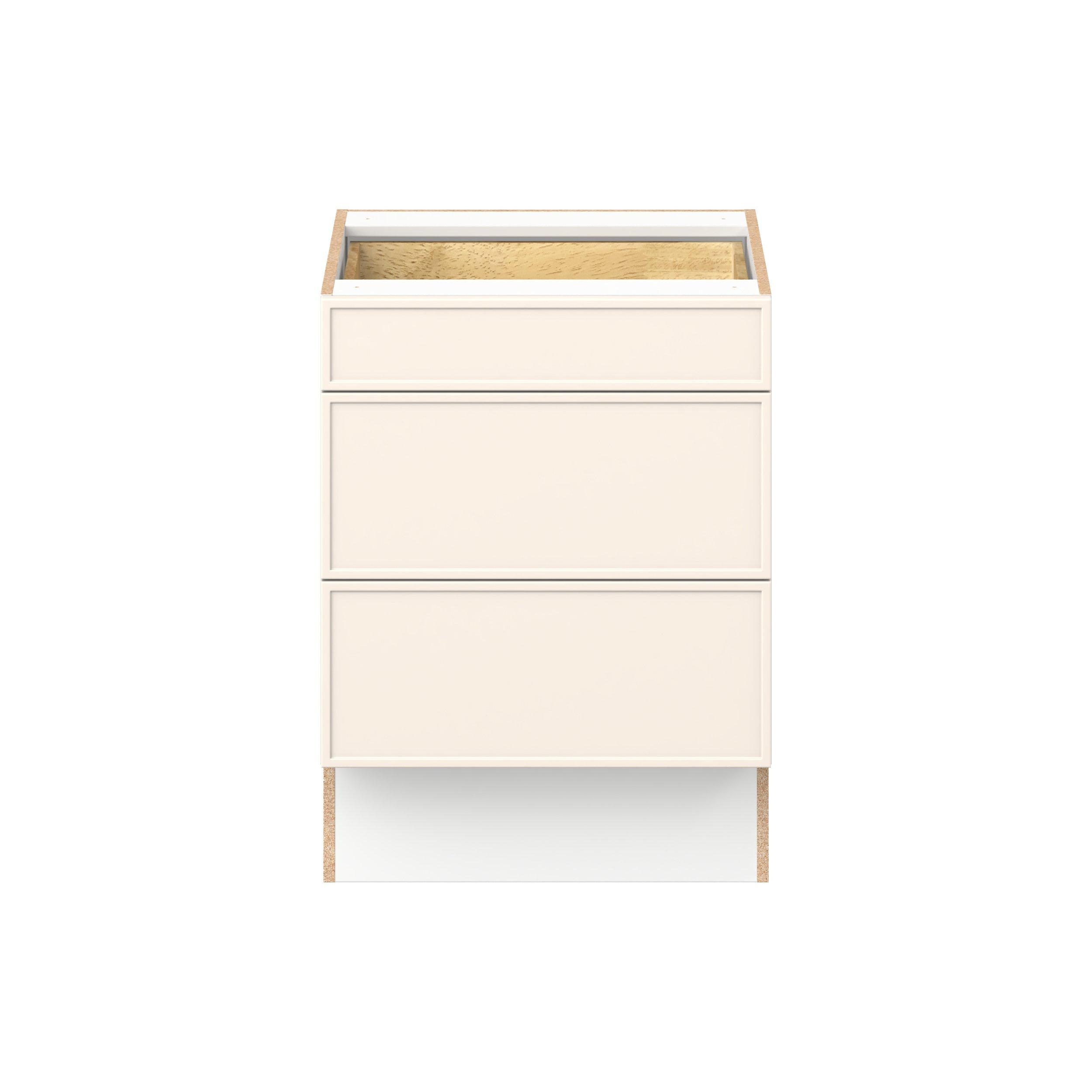 Linden 24 in. Painted Washed Linen Drawer Base Cabinet