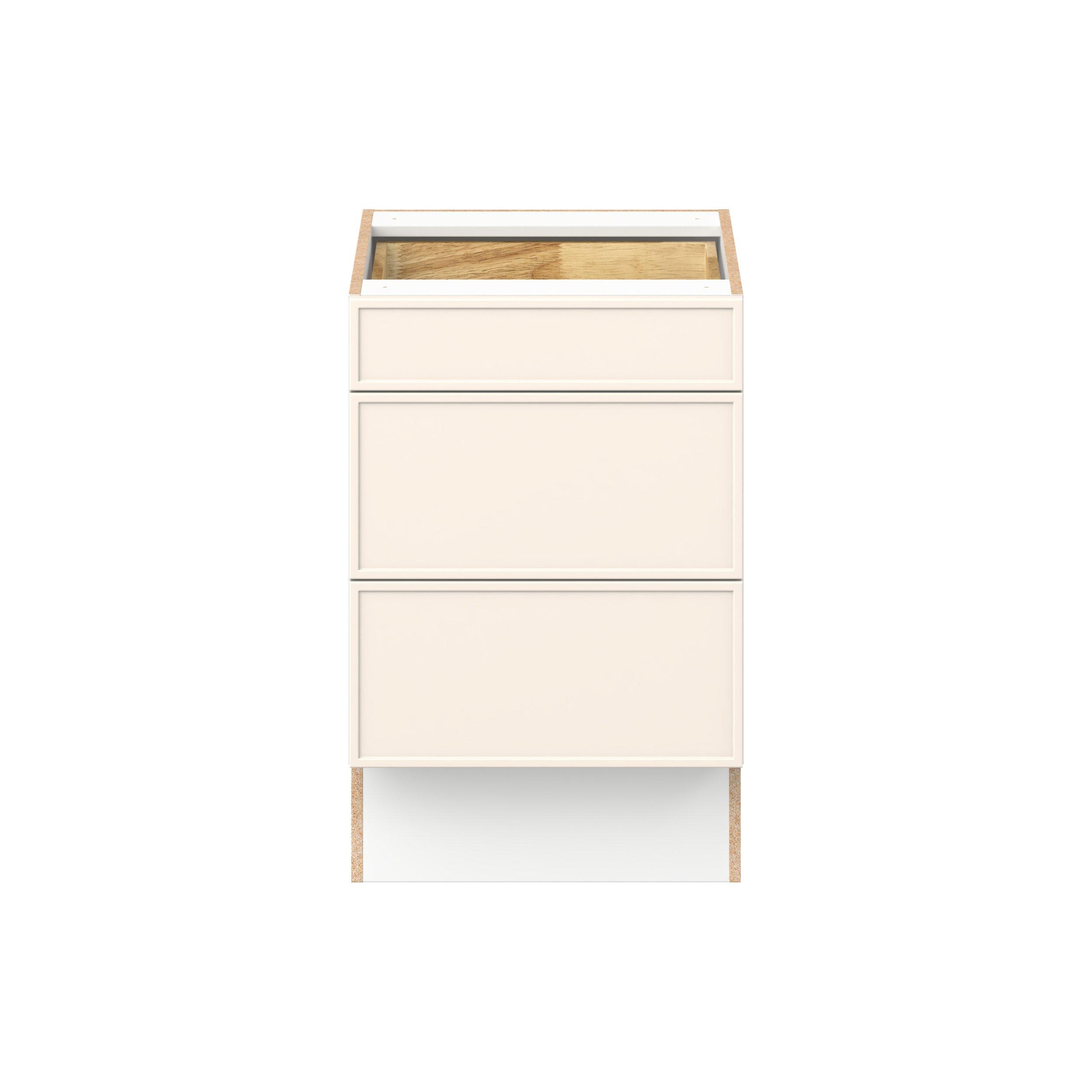Linden 21 in. Painted Washed Linen Drawer Base Cabinet