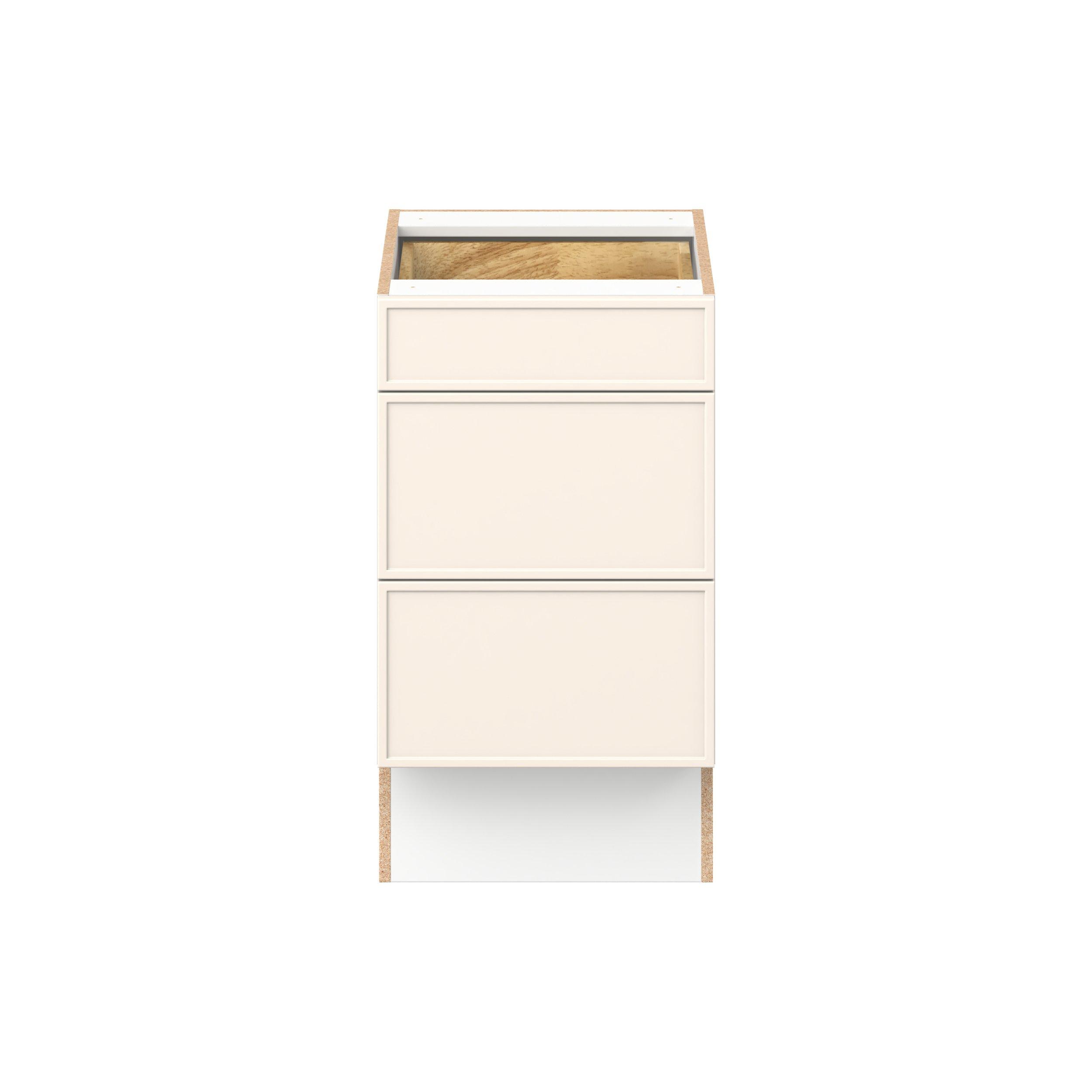 Linden 18 in. Painted Washed Linen Drawer Base Cabinet