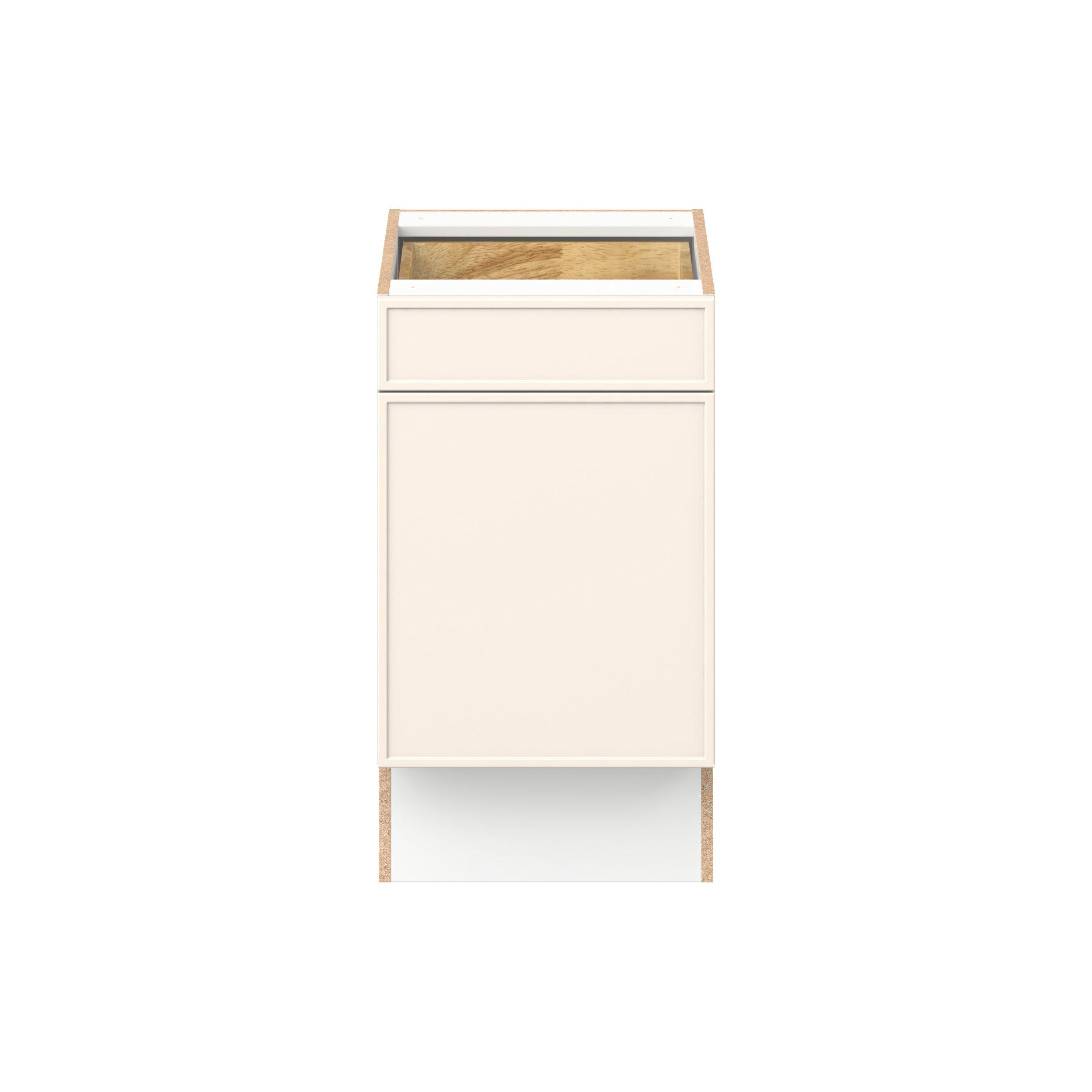 Linden 18 in. Painted Washed Linen Door and Drawer Base Cabinet