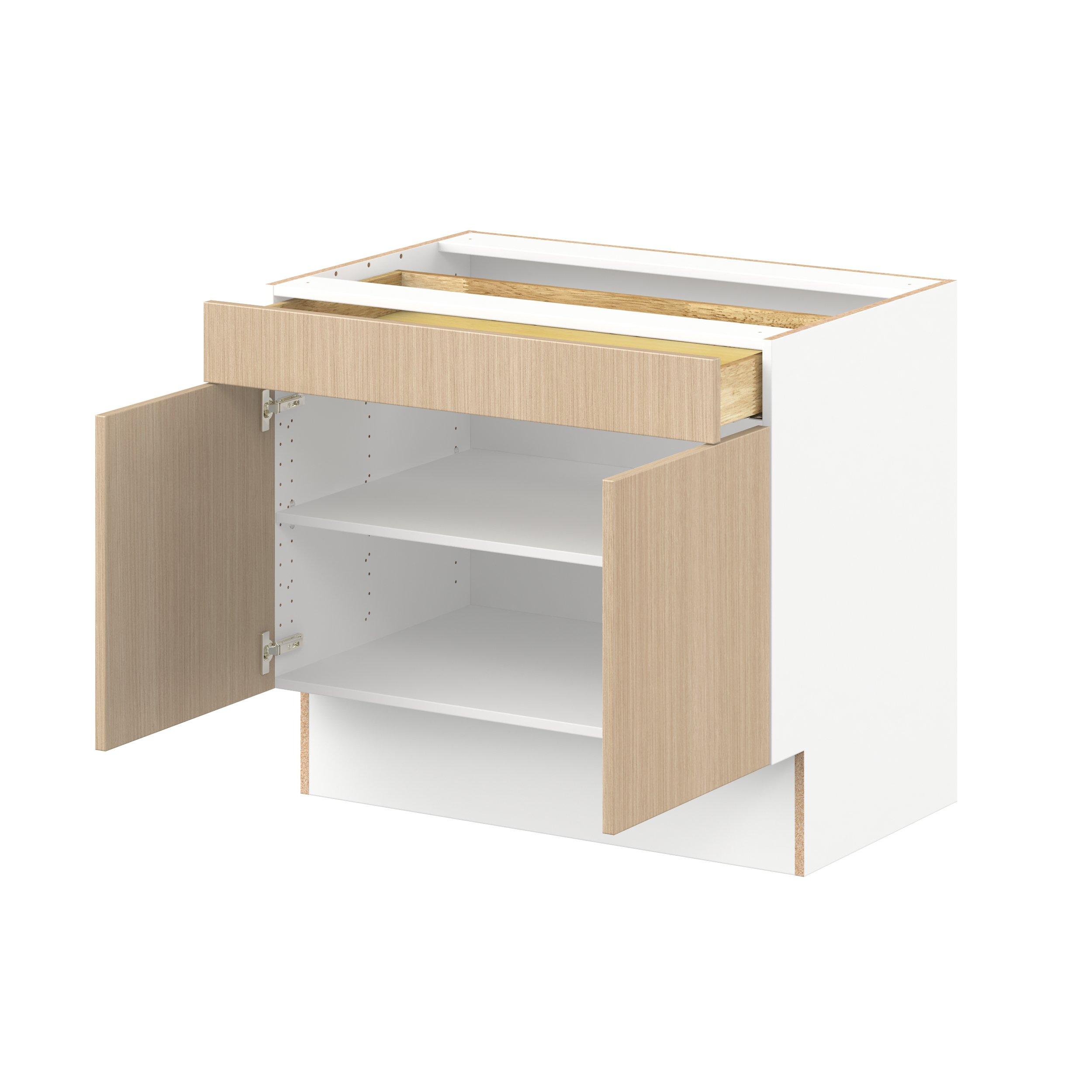 Glenwood 36 in. Mojavi Oak Door and Drawer Base Cabinet - ADA