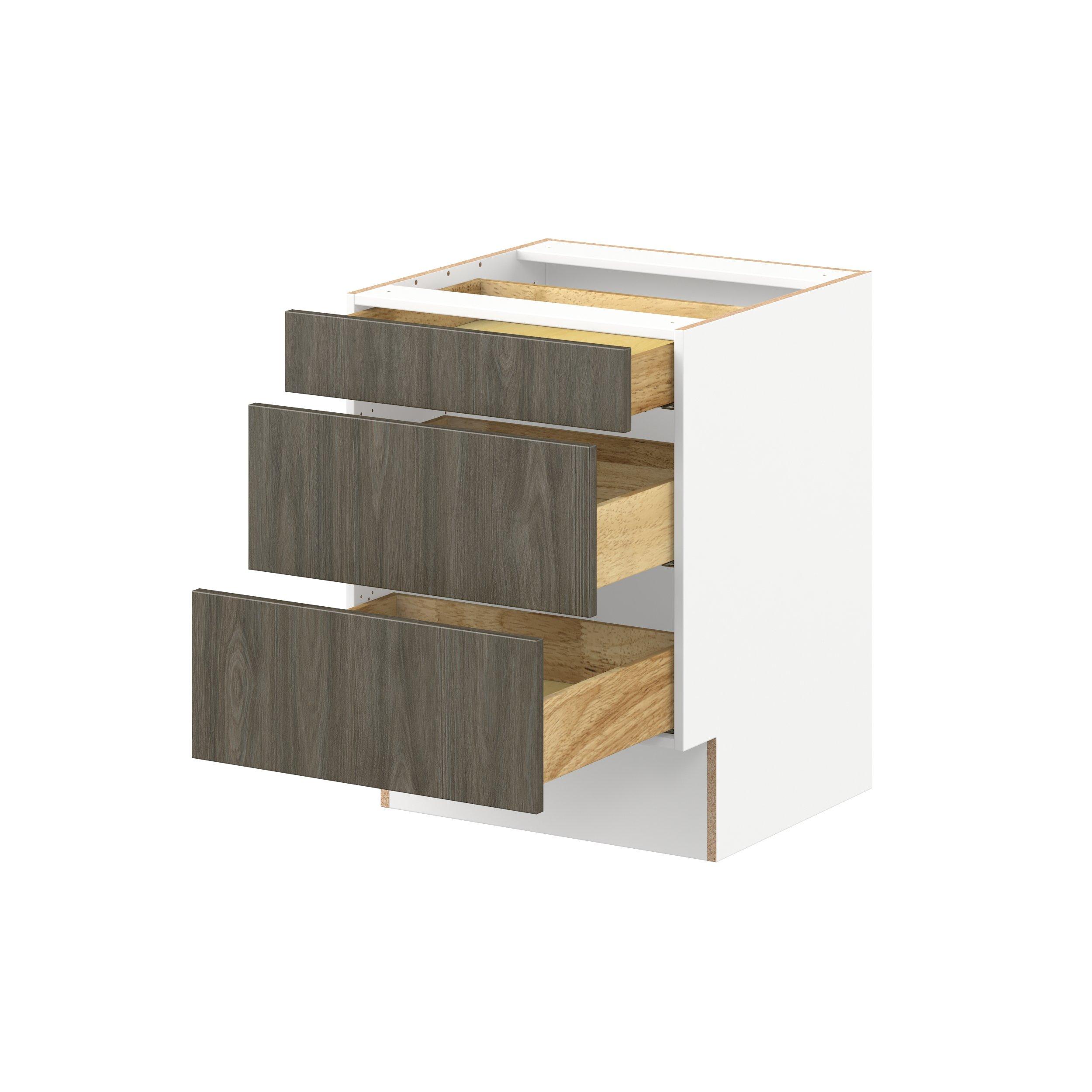 Glenwood 24 in. Burnt Walnut Drawer Base Cabinet - ADA