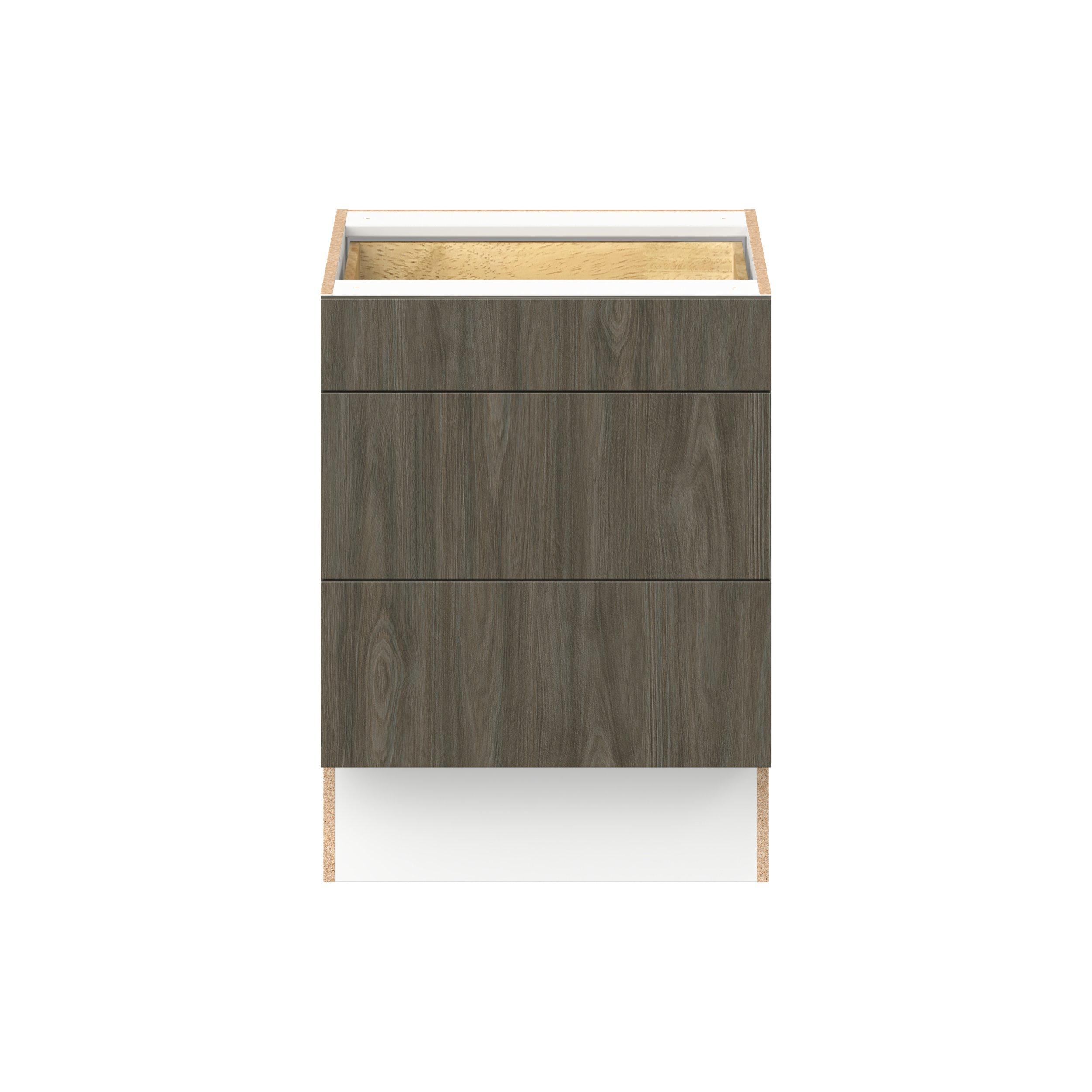 Glenwood 24 in. Burnt Walnut Drawer Base Cabinet - ADA