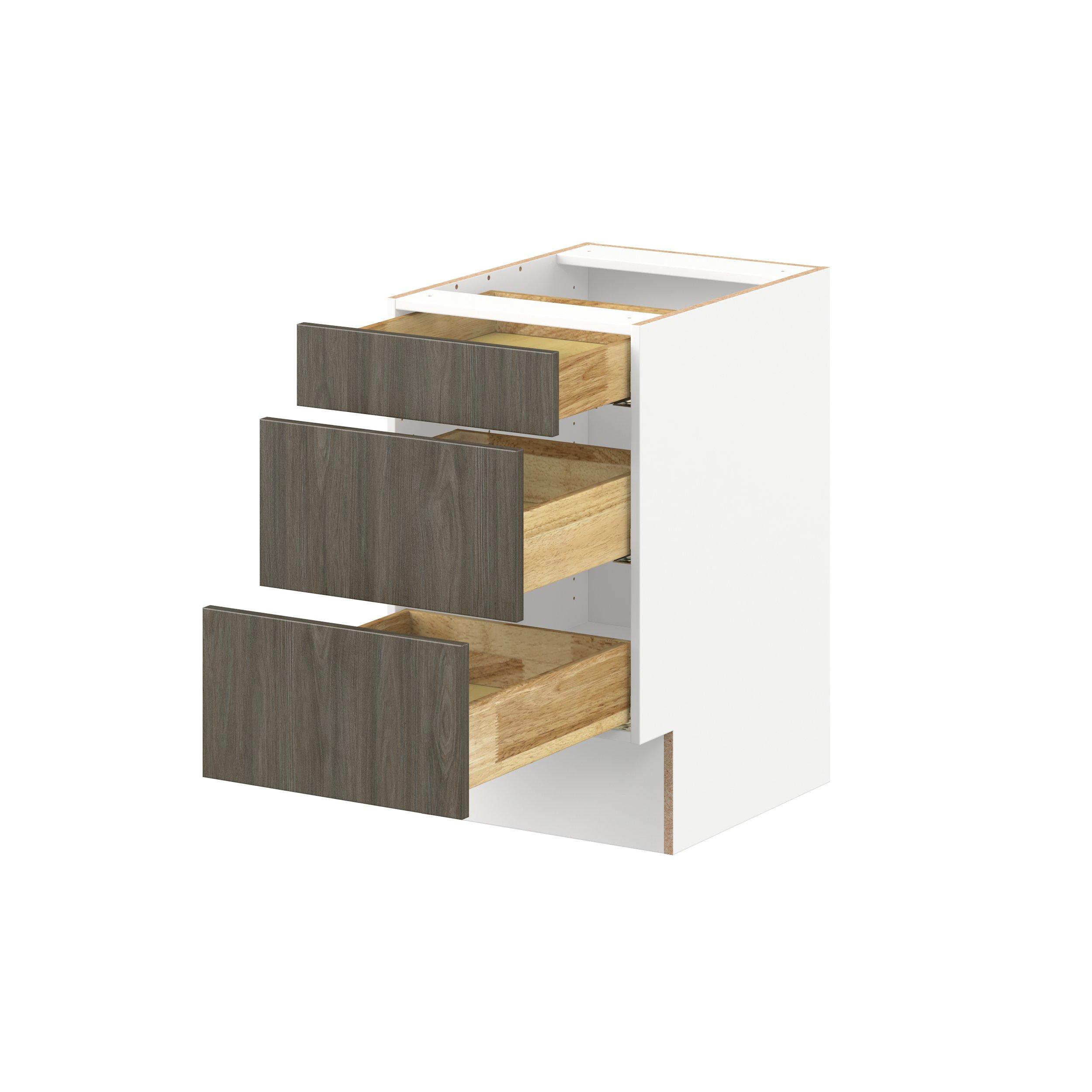 Glenwood 18 in. Burnt Walnut Drawer Base Cabinet - ADA